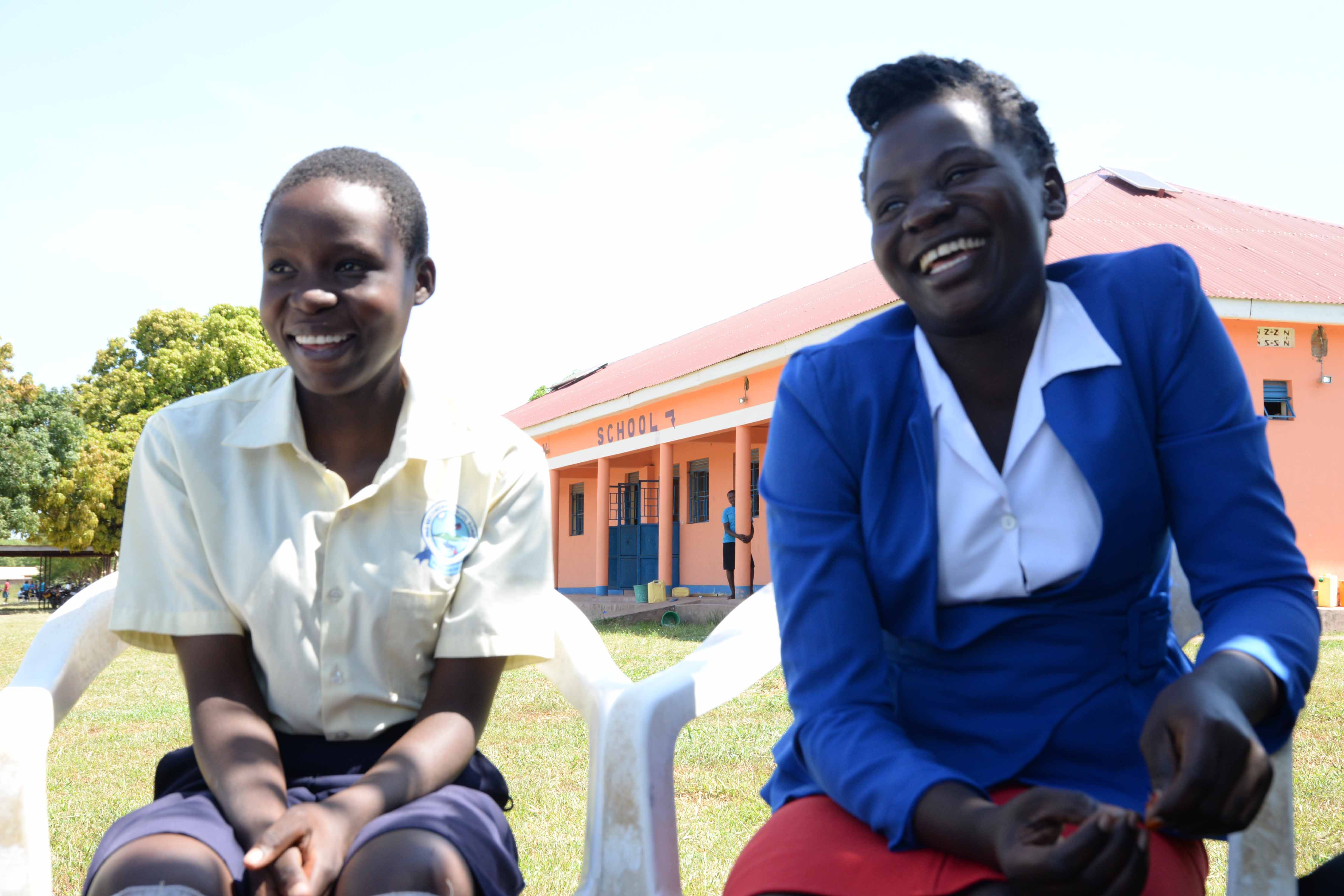 Elizabeth with students