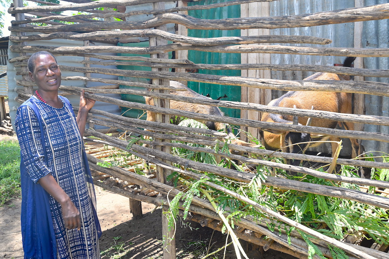 The animal gifts received through World Vision's Child Sponsorship programme helped Ruth and begin and prosper in livestock keeping. ©World Vision Photo/Sarah Ooko.