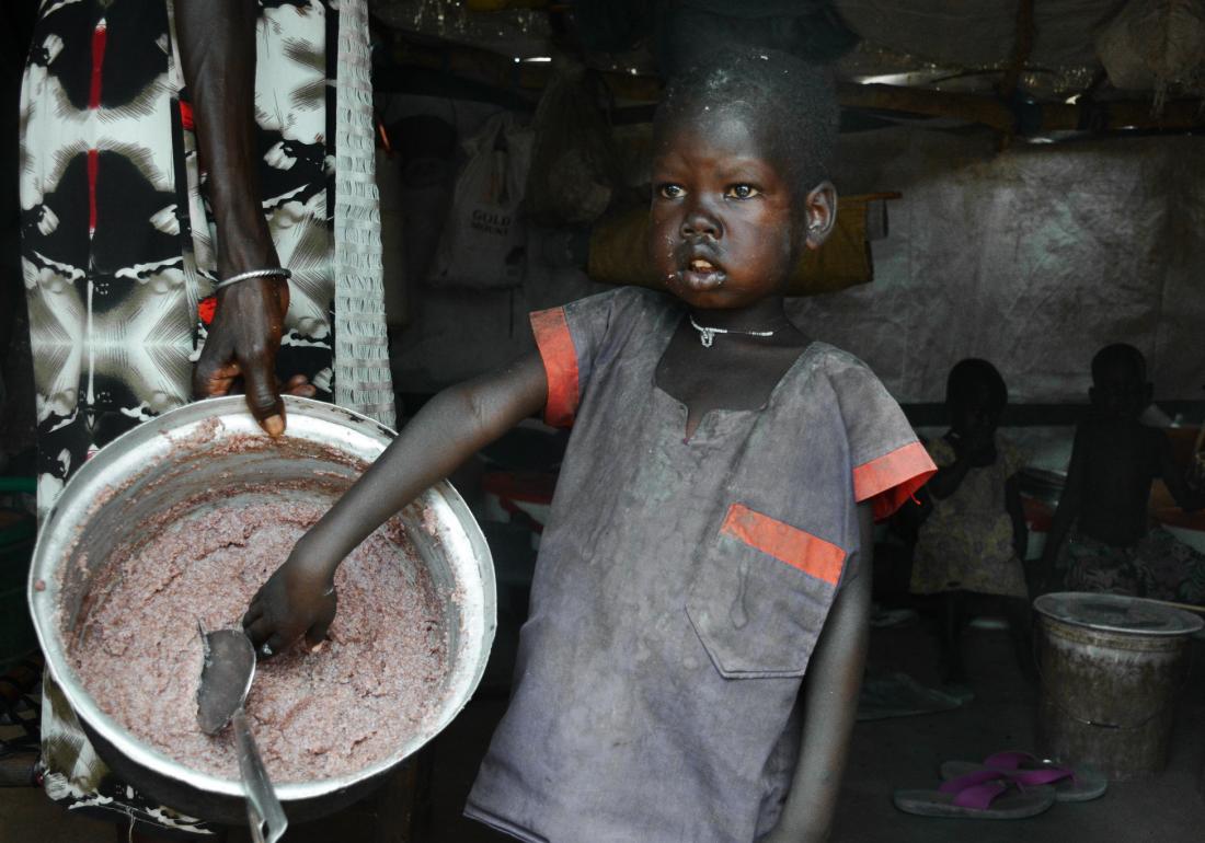 Child eating meal