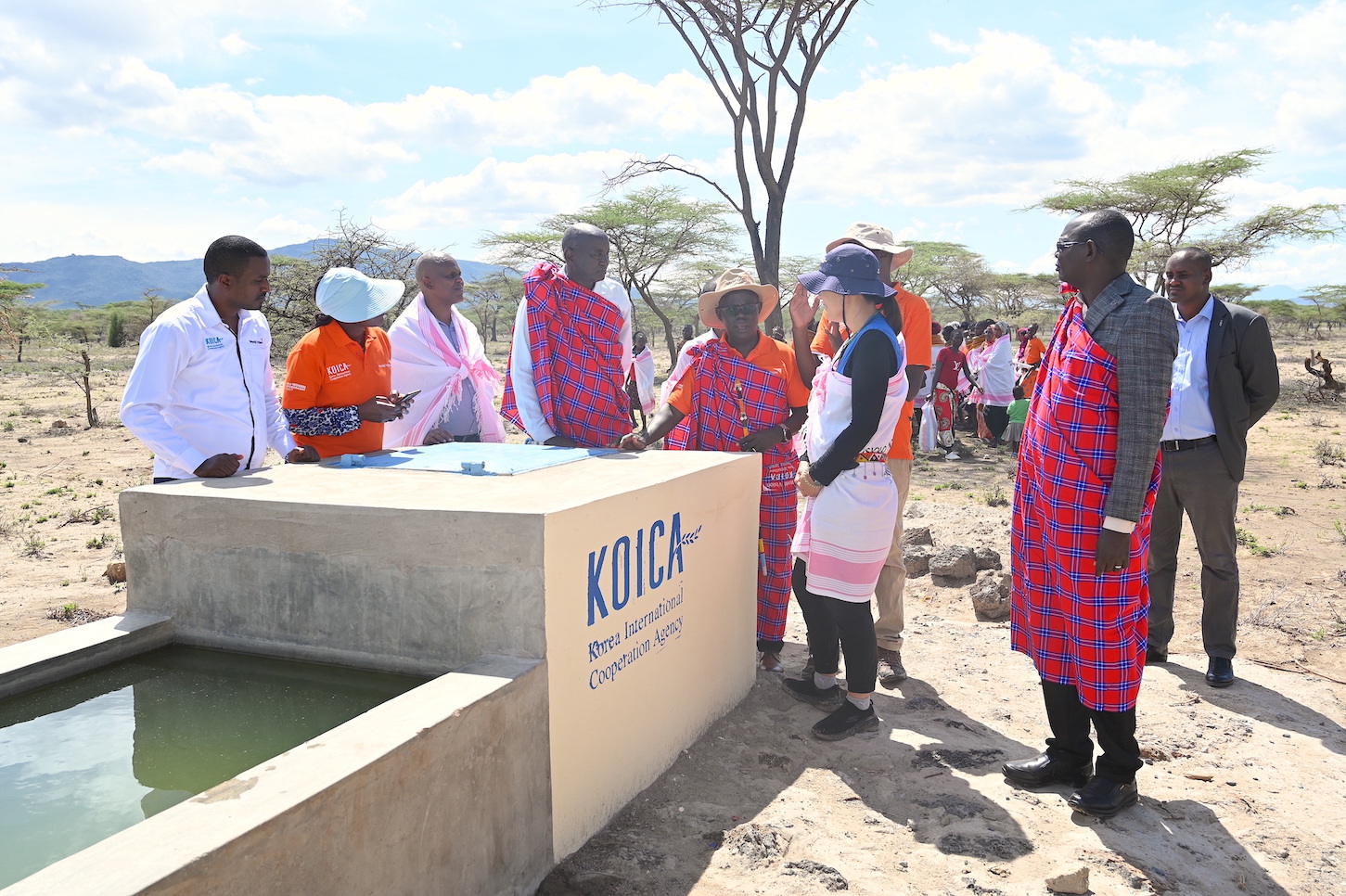 The Daaba Water Project comprises of four animal troughs, which provide the largely pastoralist community in Isiolo with sufficient water for their livestock. ©World Vision Photo/Sarah Ooko.