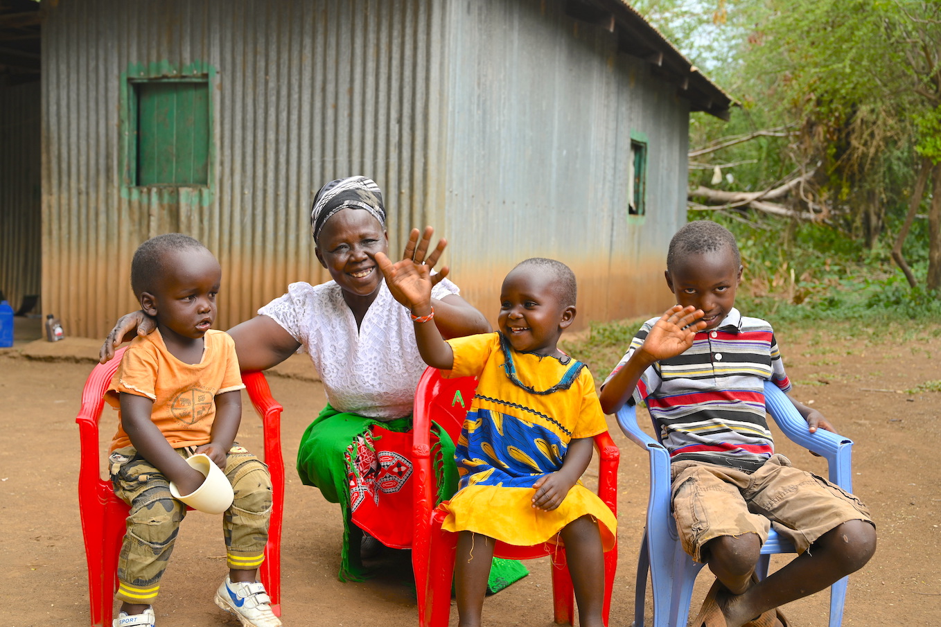 Grace is able to take good care of children under her care well, thanks to the sufficient income that she generates from her livestock. ©World Vision Photo/Sarah Ooko.