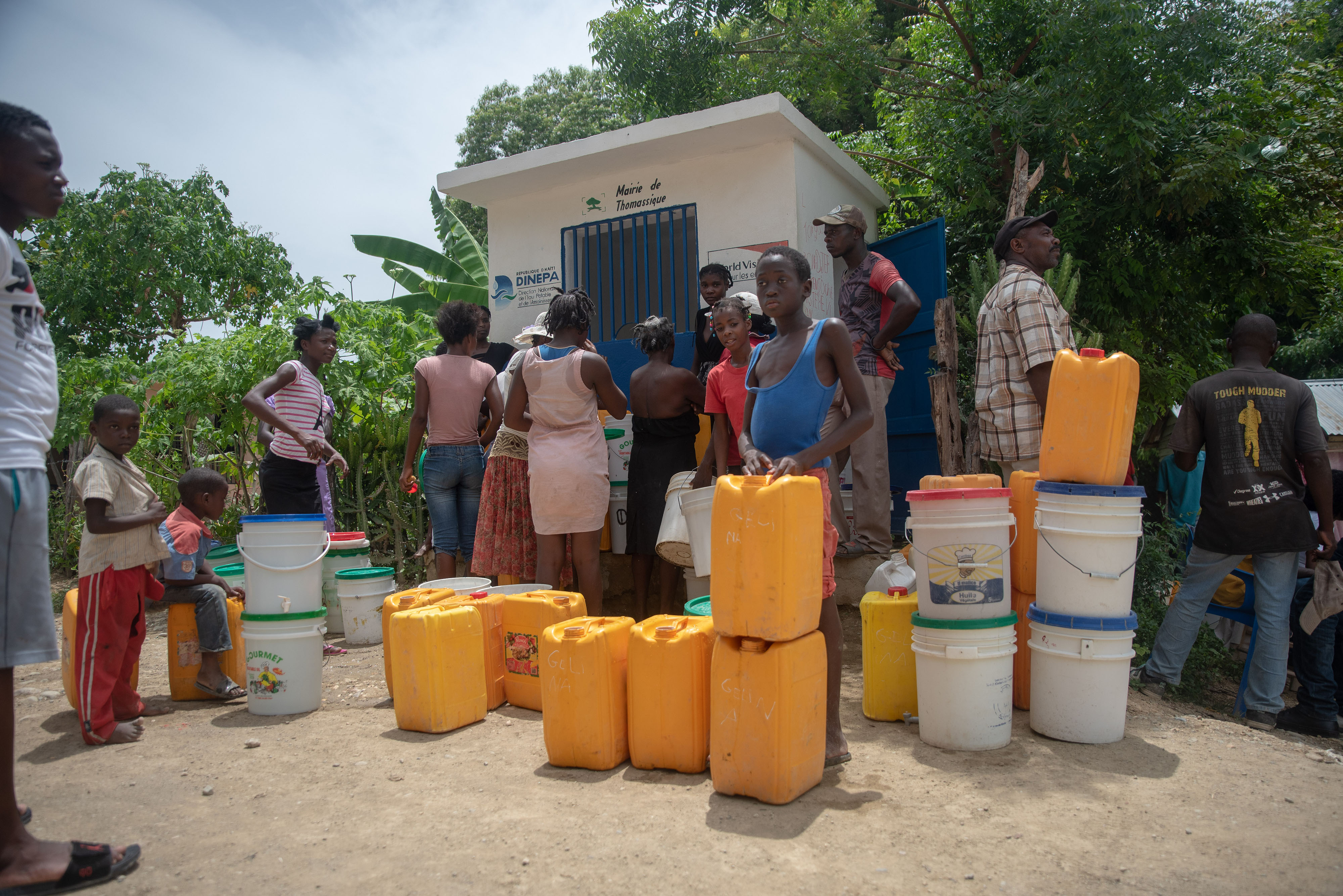 World Vision built water point in the community of Thomassique