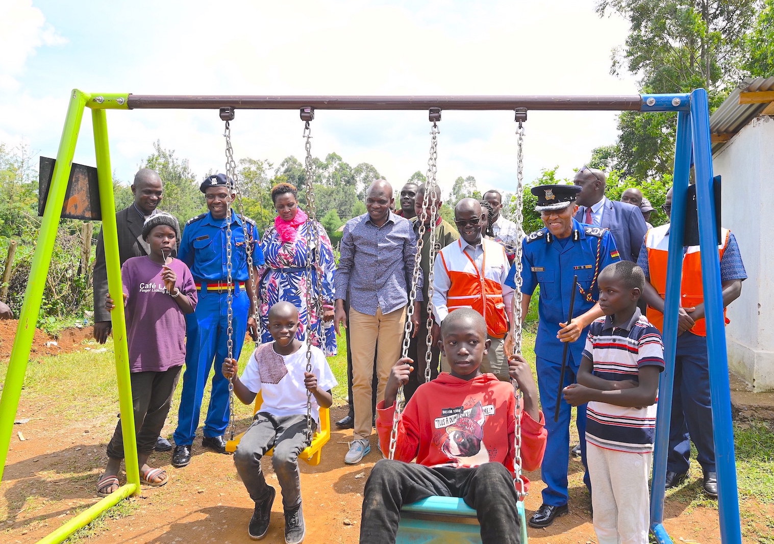  ChatGPT The Matete Child Protection Unit features swings and other play items, creating a child-friendly environment for children seeking services at the facility. ©World Vision Photo/Sarah Ooko.