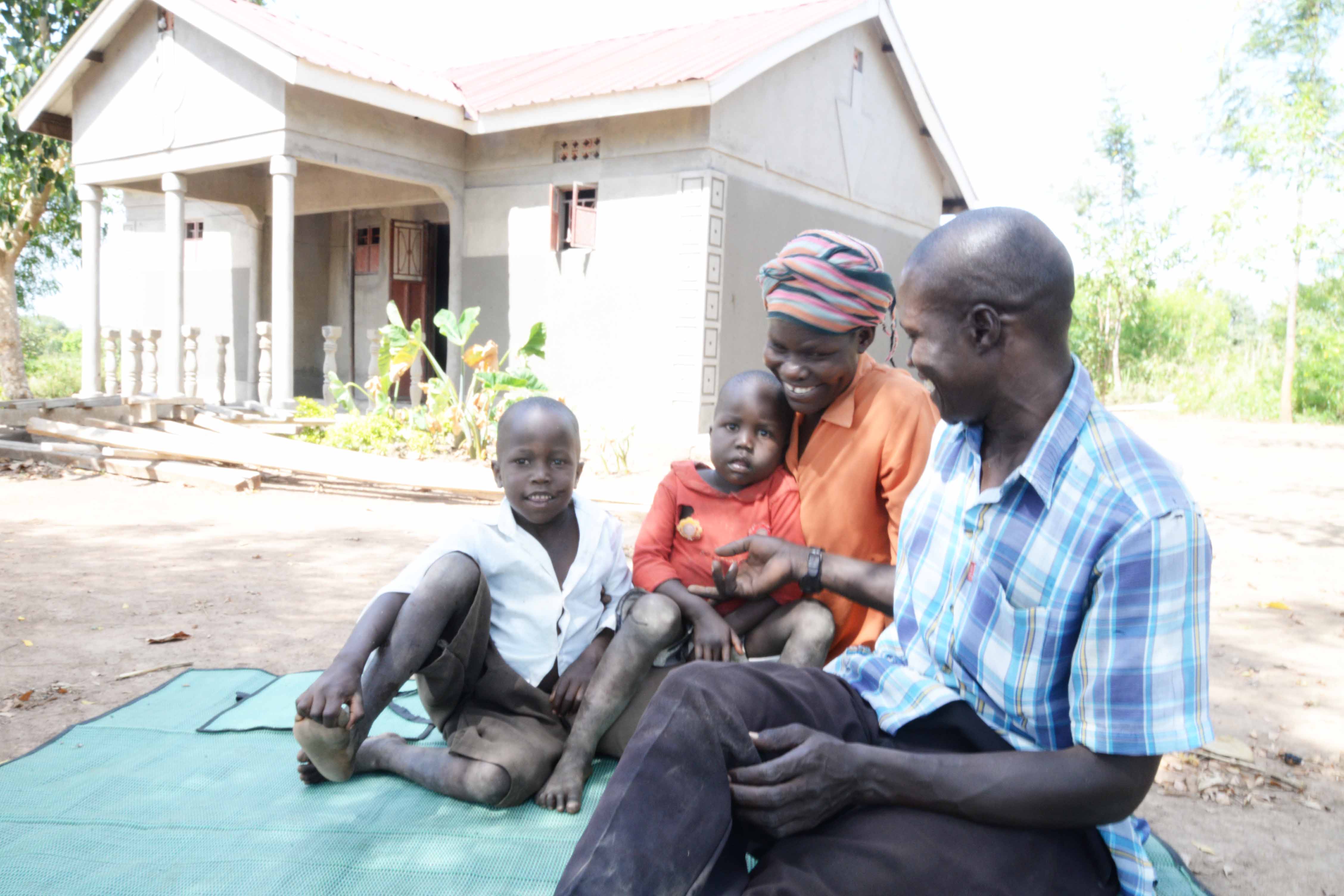 David at home with family