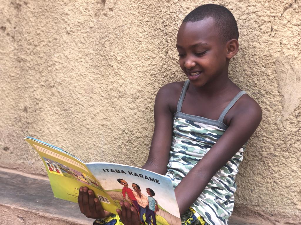 Esther reading a book