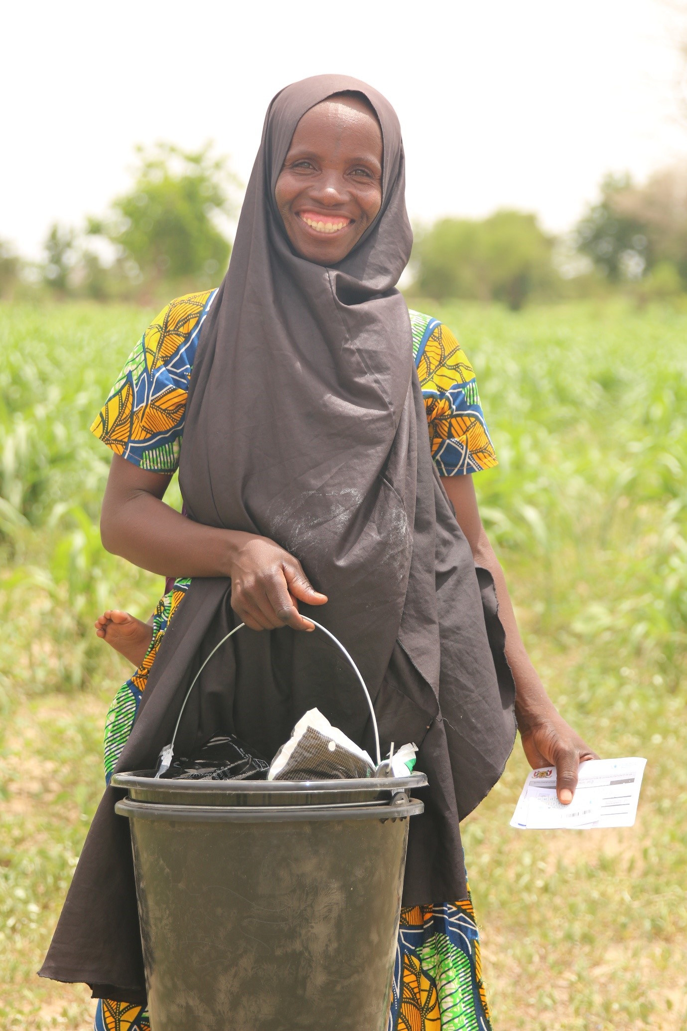 "Since I left my village, my daily life has not been easy at all, and besides the food problem, I have not had a shower for almost a week, so I'm very lucky to have received this kit because it's not everyone who had this chance in the village ", said Fatchima Ibrahim
