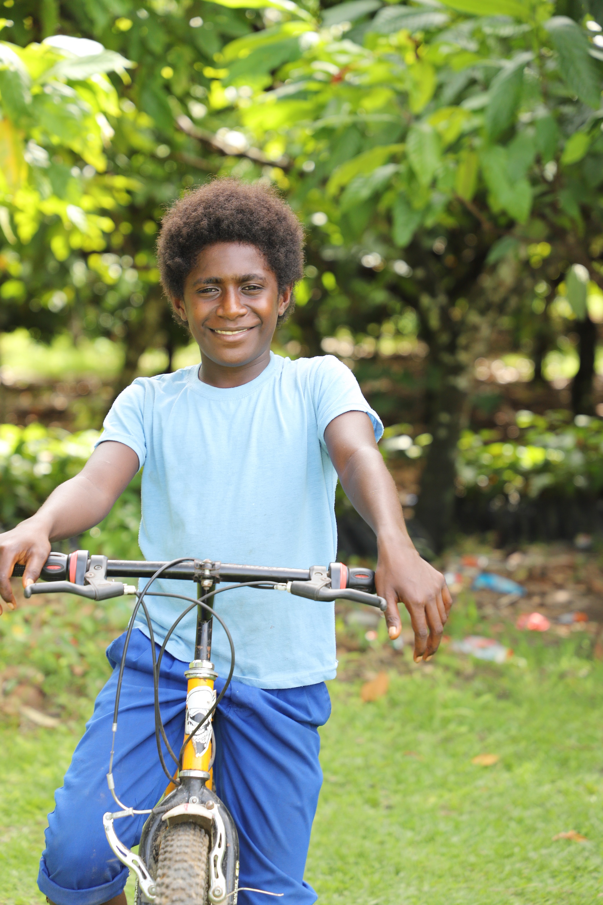 Raylee and his bicycle