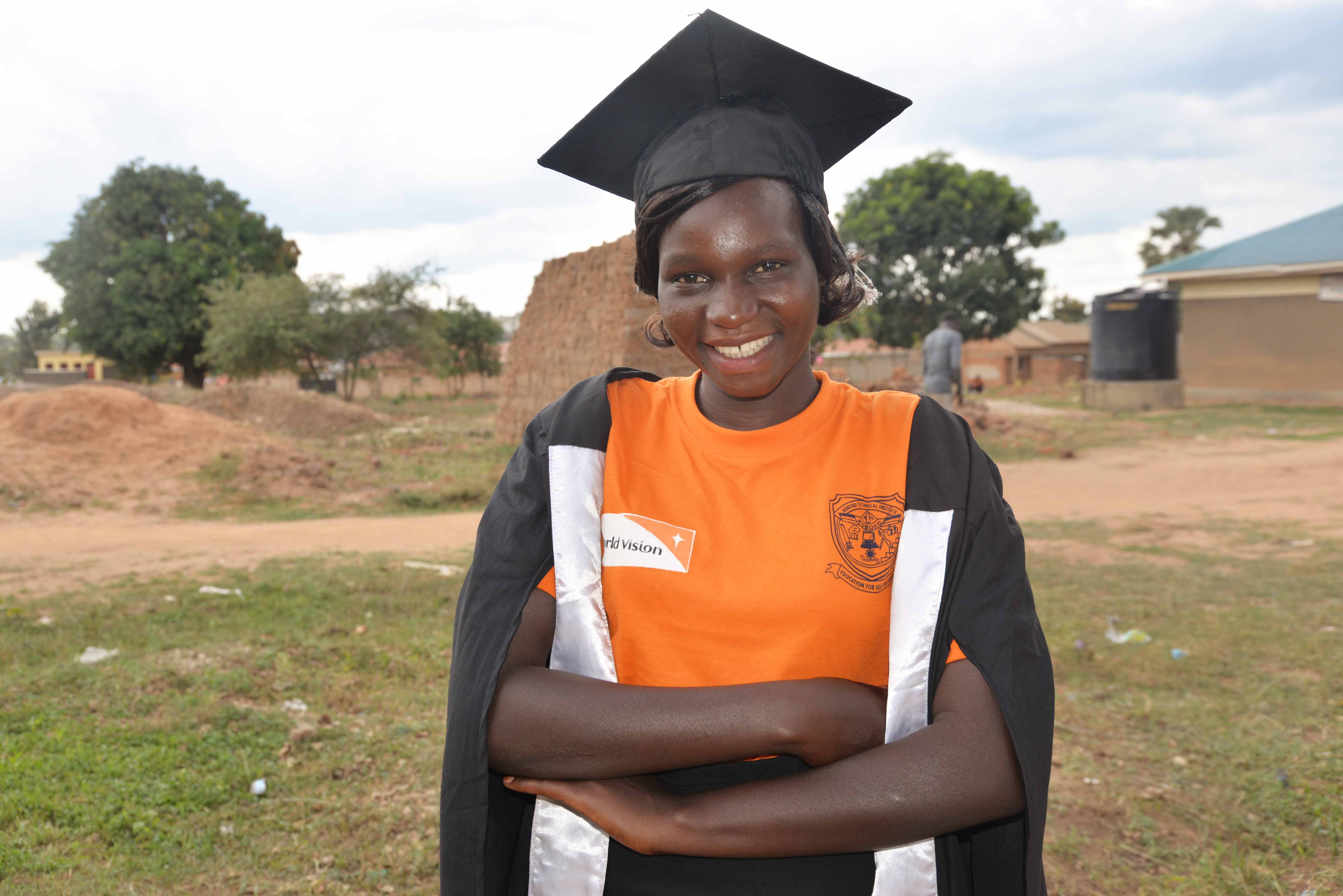 Florence Amume, 19, says her confidence has been boosted along side attaining skills in hairdressing