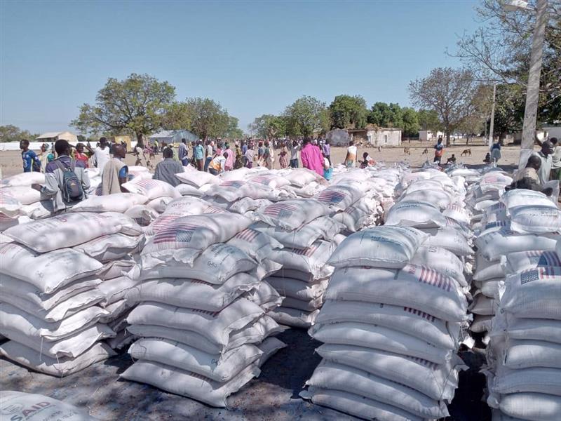 World Vision partners with World Food Programme in providing food assistance to families displaced by the escalating conflict in Northern Upper Nile.