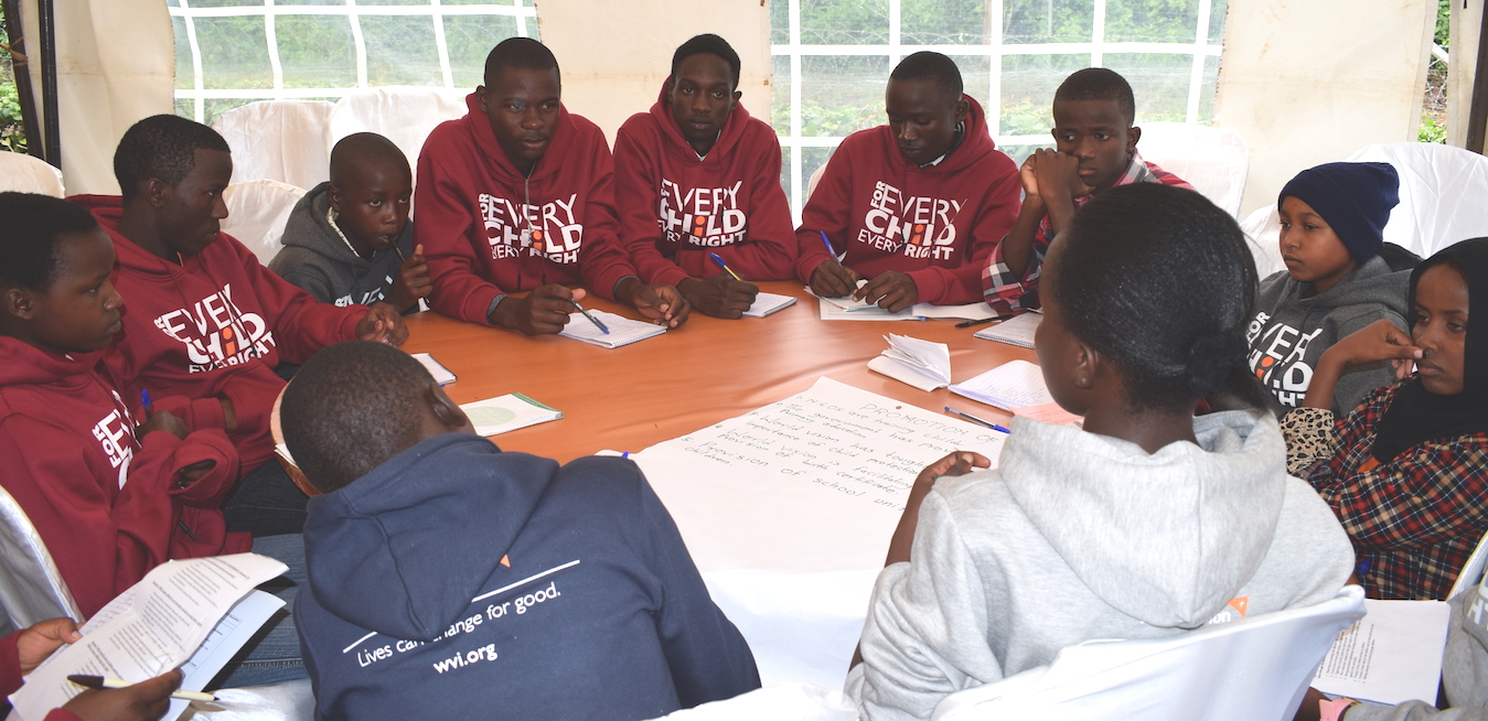 Group discussions at the 2019 National Childrens Forum convened annually by World Vision in Kenya. ©World Vision /Photo by Irene Sinoya.