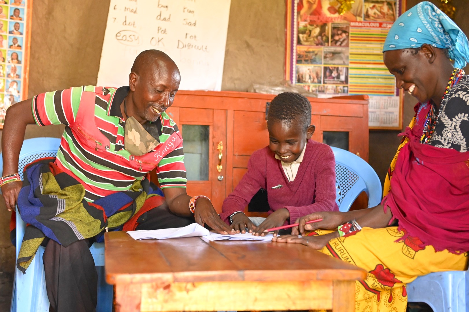 Parents are encouraged to support their children to learn while at home. ©World Vision Photo/Dickson Kahindi.