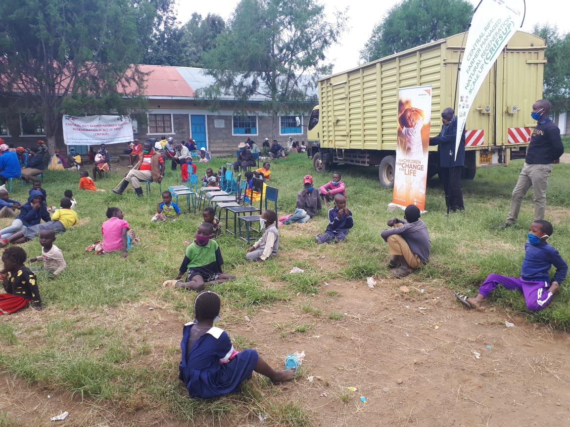 Families affected by floods at Ndabibi in Nakuru County, Kenya at a school that has been turned into a temporary camp