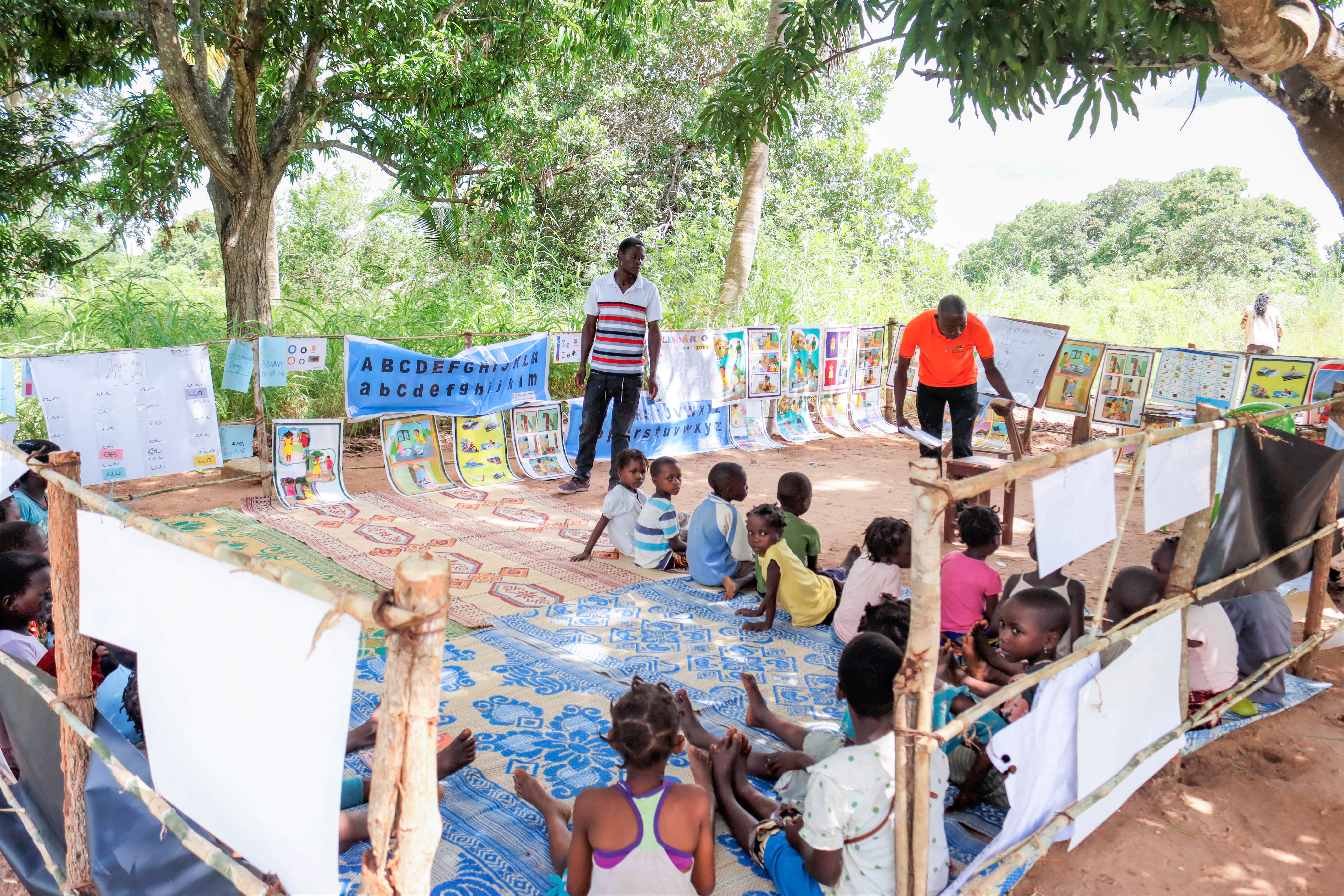 Reading Camp session in Errua community