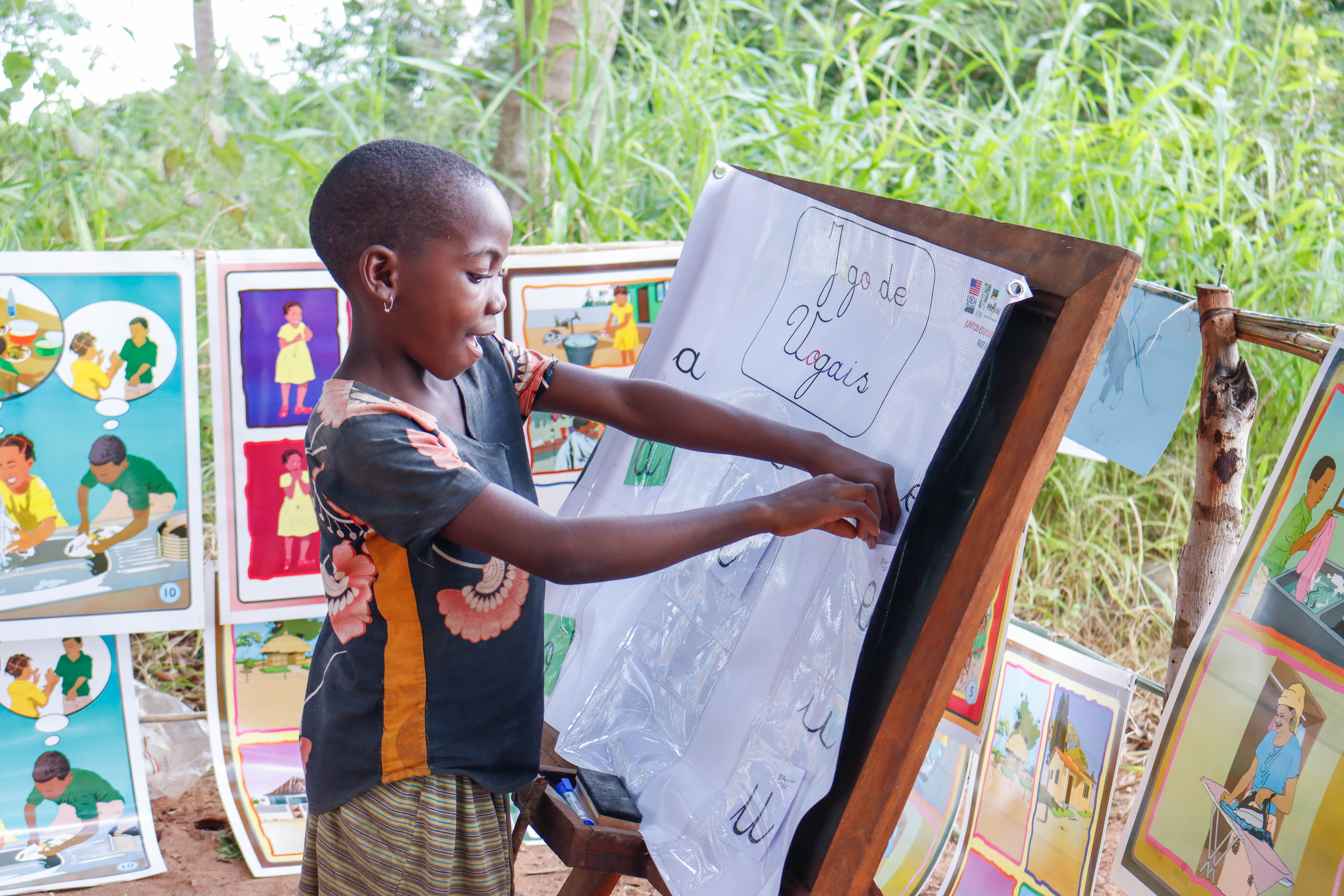 A student performs vowels exercise 