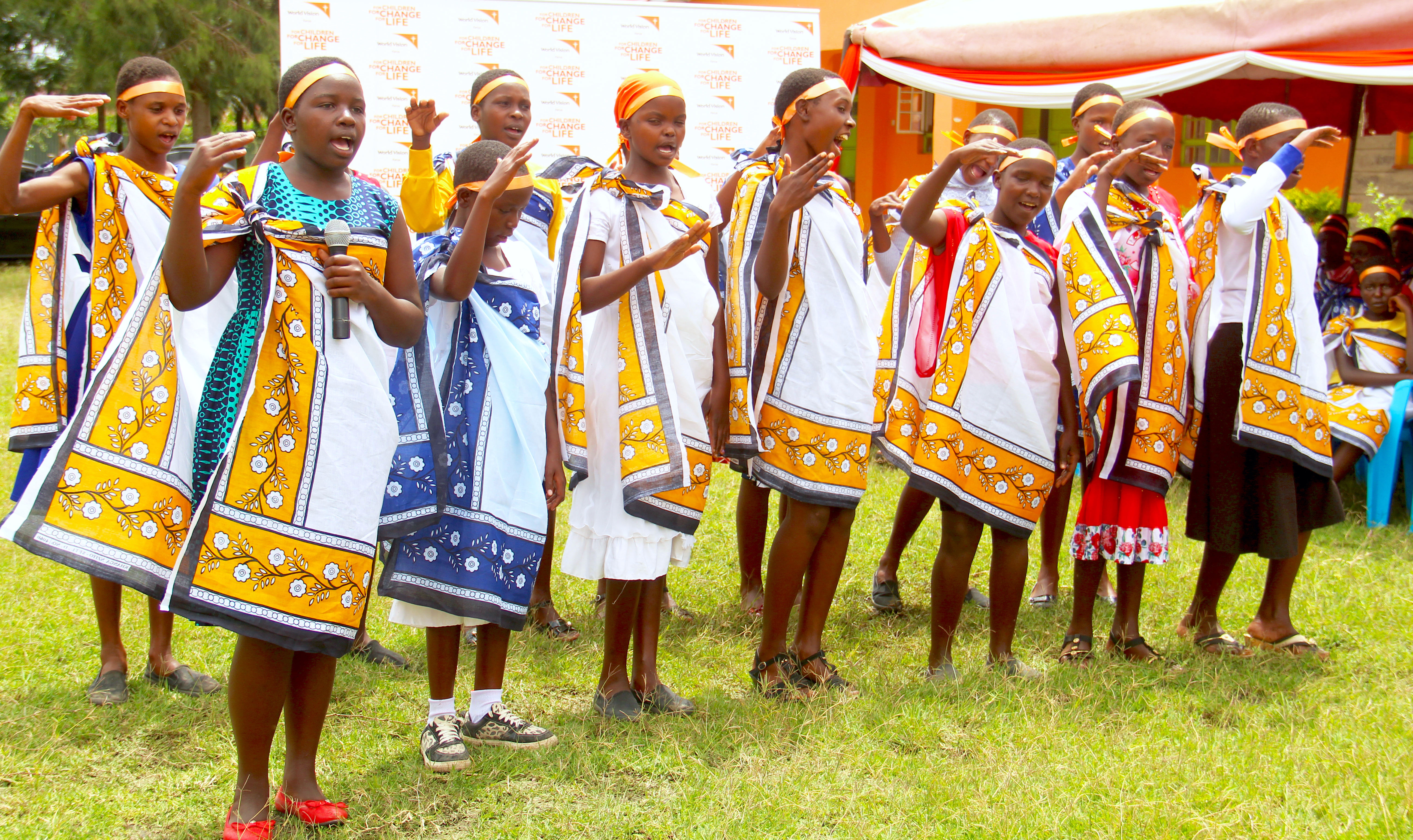 Girls that have graduated from the Alternative Rights of Passage ceremony that enables them to transition into adulthood without undergoing FGM. ©world Vision Photo/Sarah Ooko.