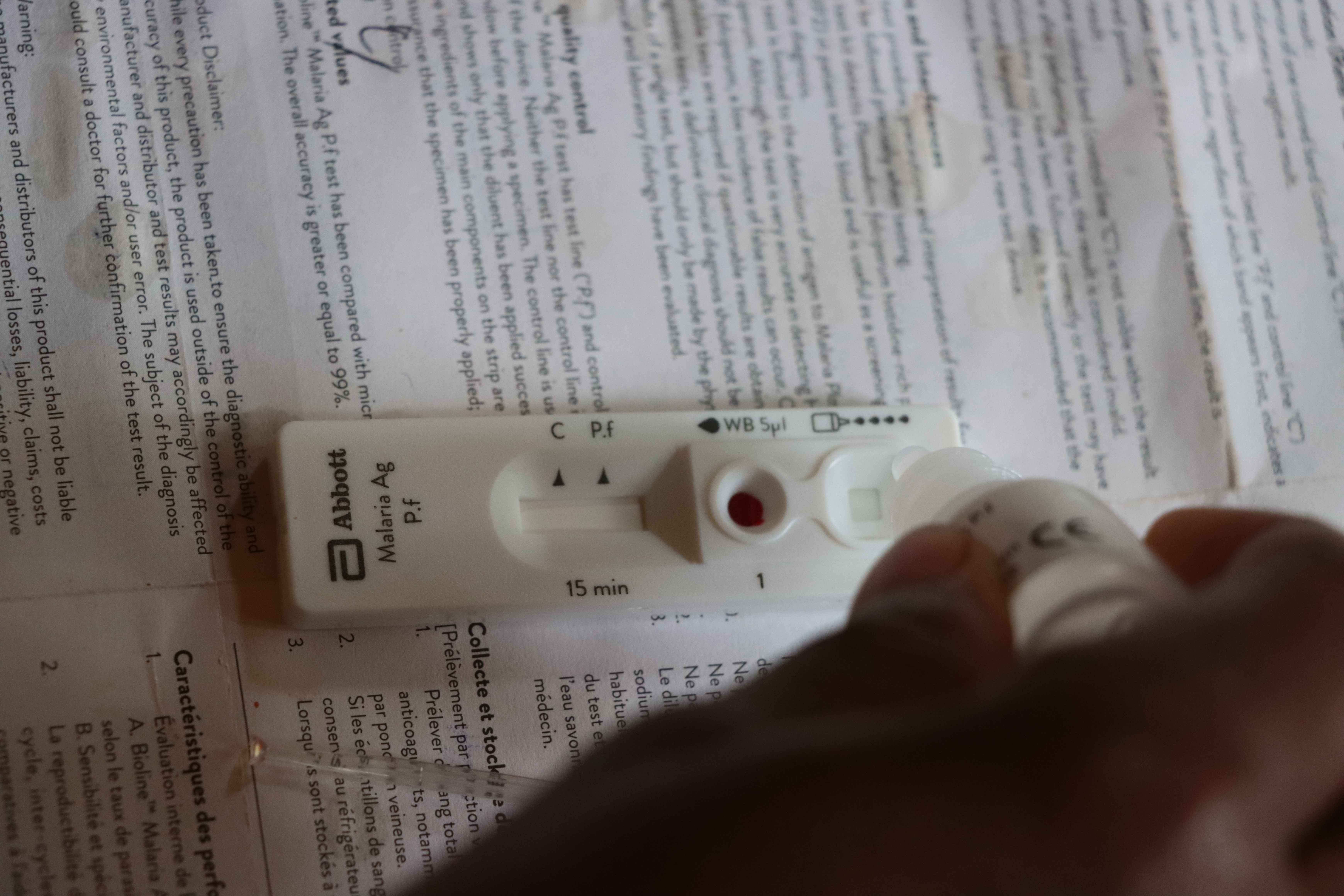ADECOS conducting malaria testing