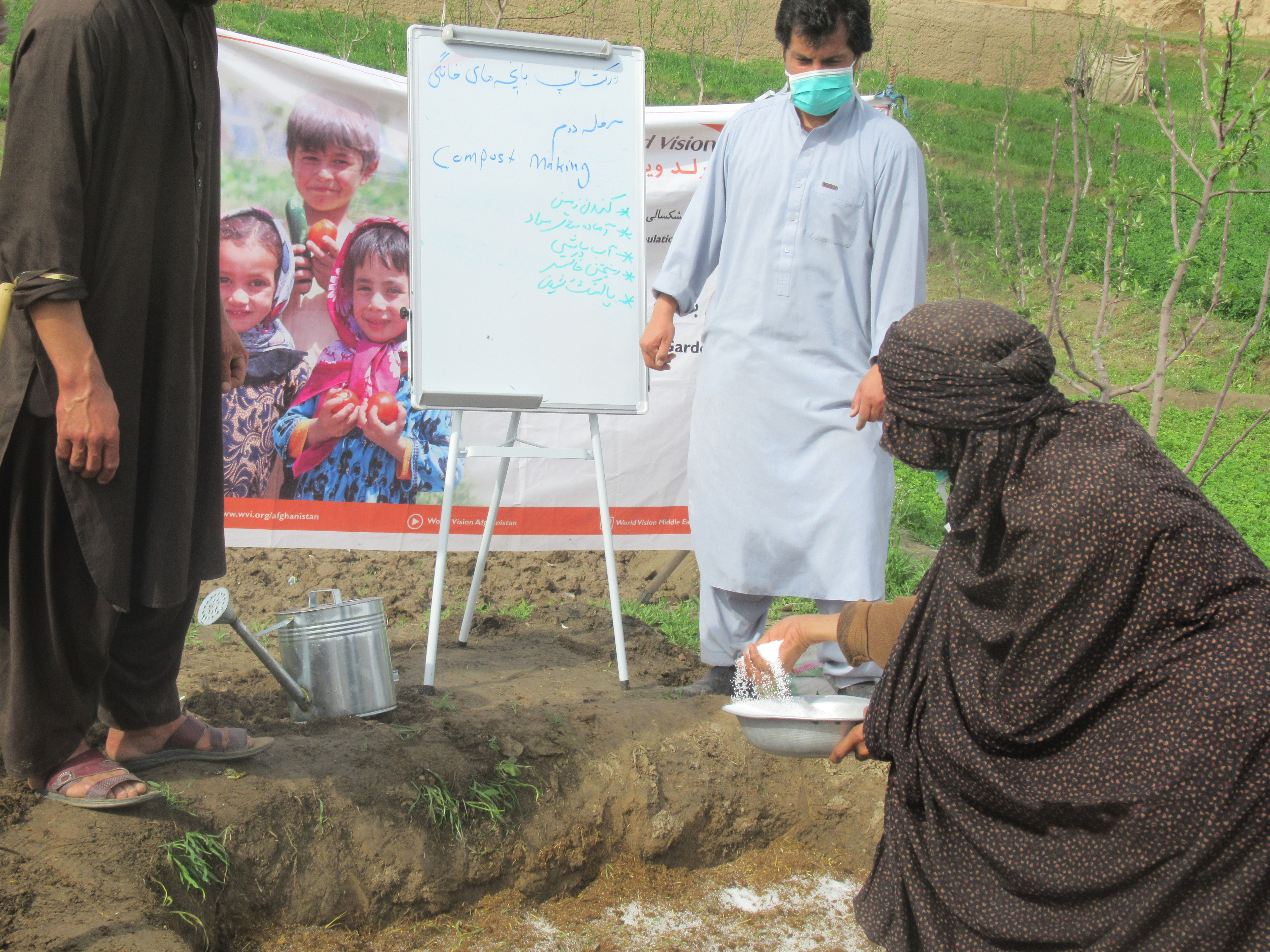 practical session of kitchen gardening