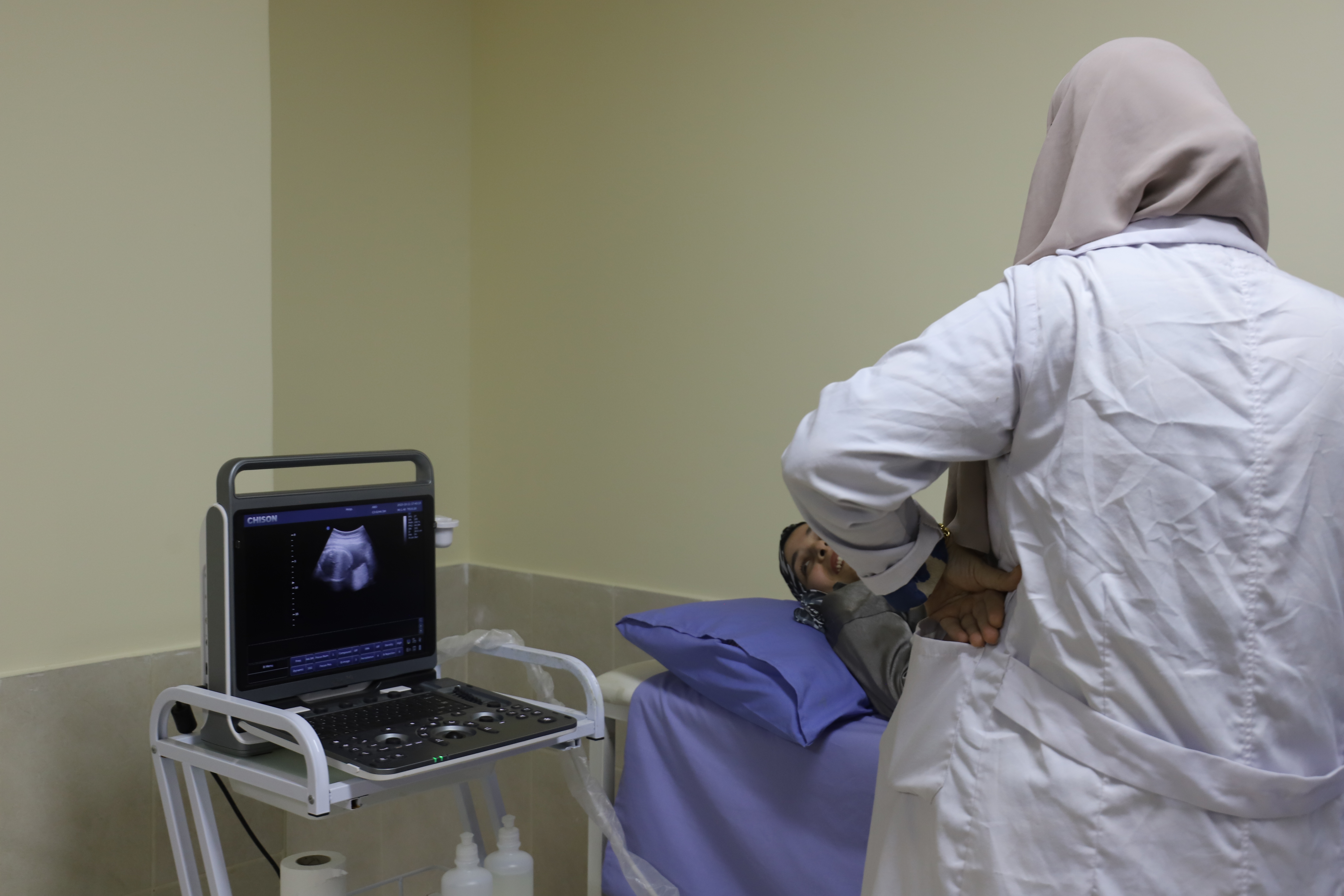 A routine antenatal visit as part of maternal healthcare. Through the Go Baby Go programme, mothers receive health education, breastfeeding counselling and ongoing support to promote healthy pregnancies and give newborns the best possible start in life.