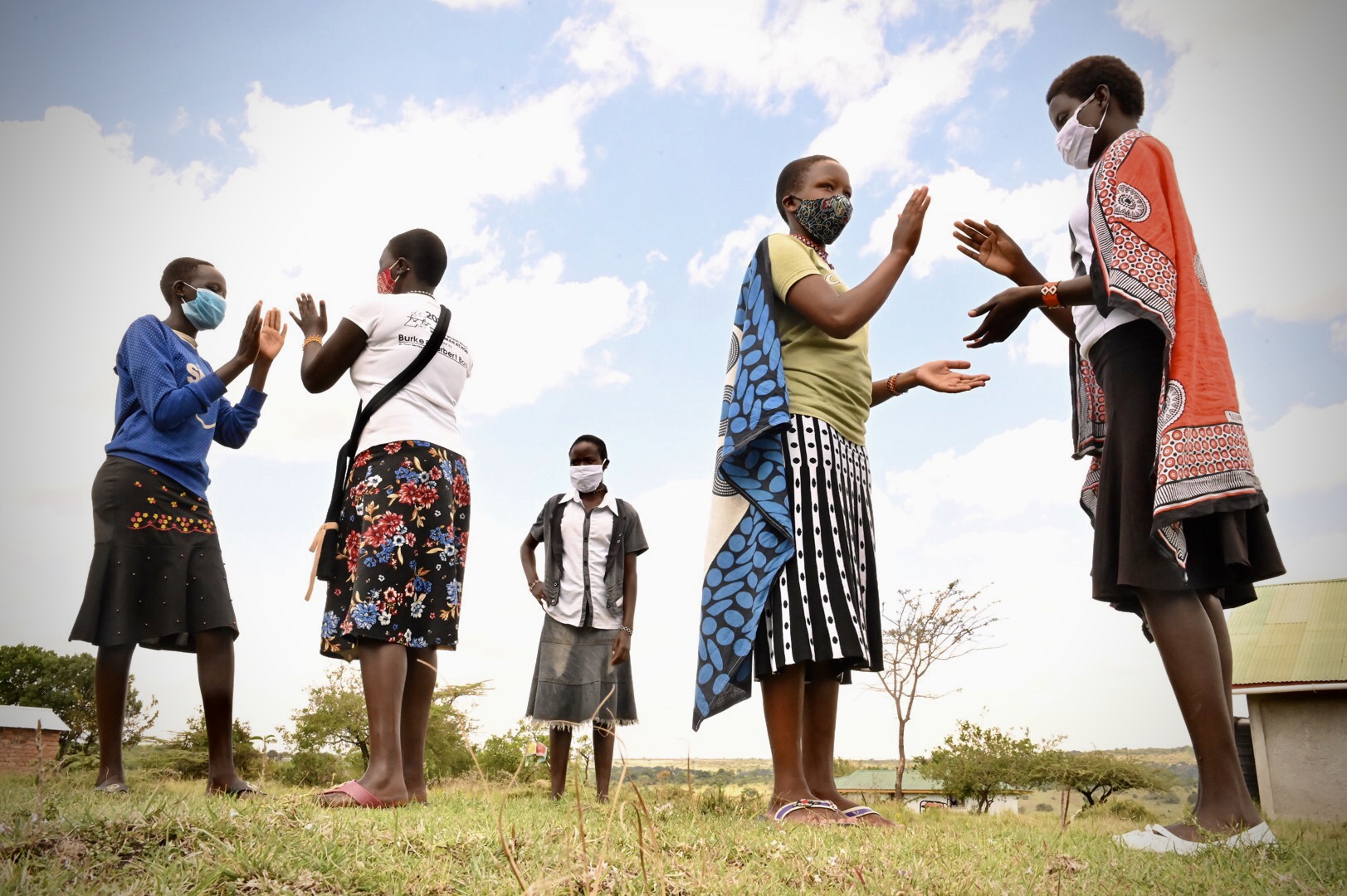 Zipporah and her friends playing at Narok County, Kenya.