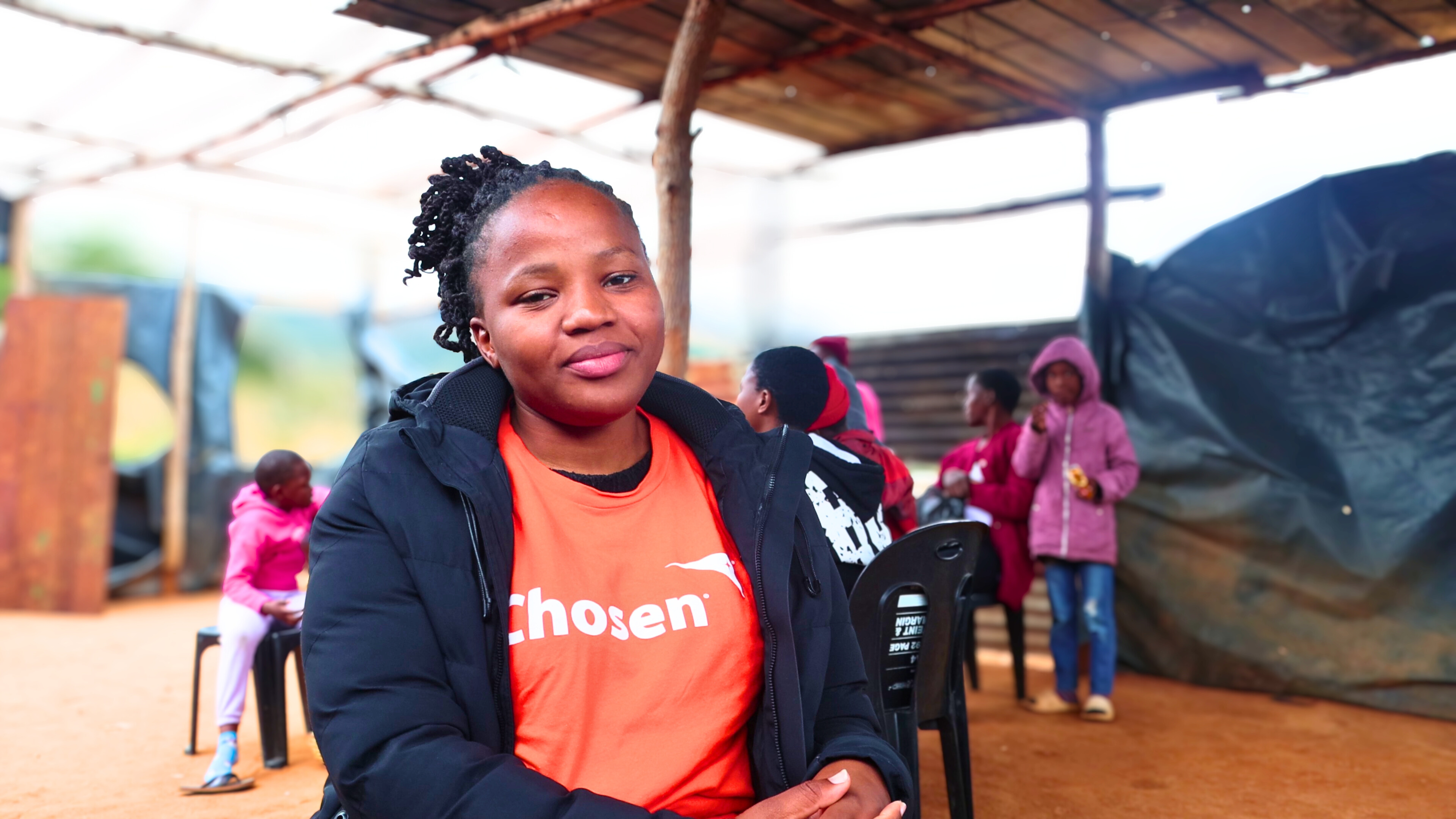 Zwakele Dlamini, World Vision's S4T Officer during one of the weekly meetings for Save for the Future savings group.