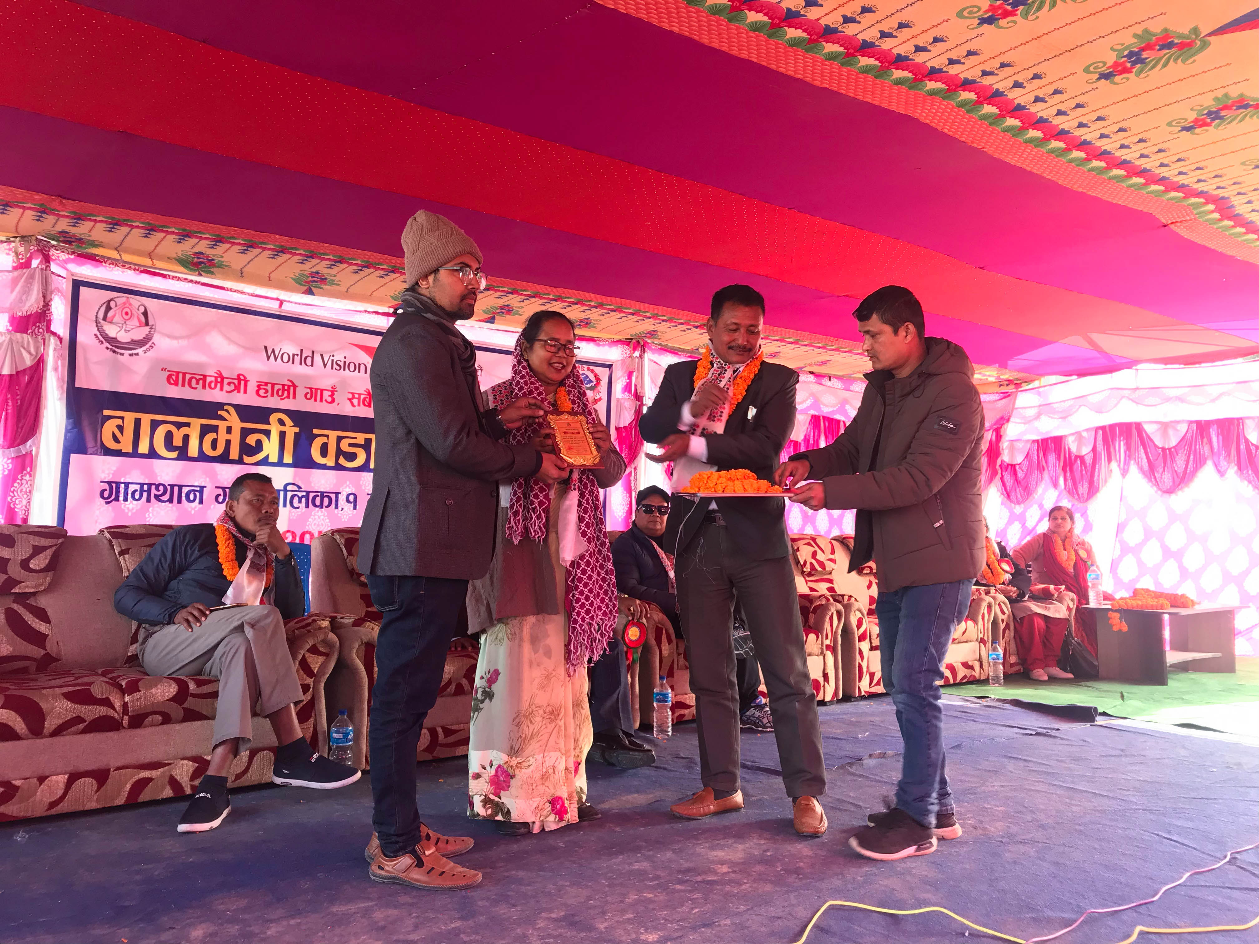 WVIN representative honoured with a token of appreciation 