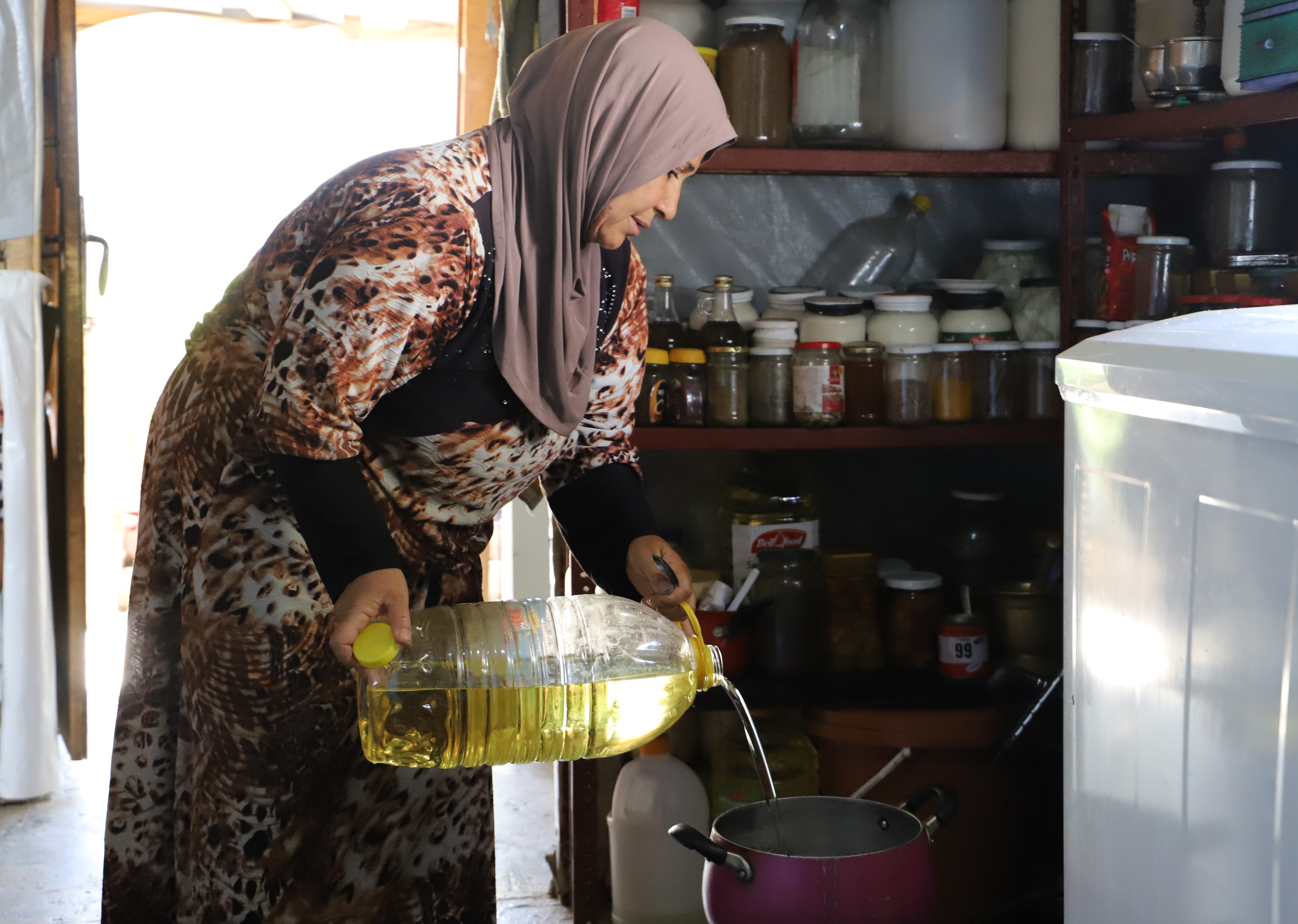 Mariam preparing lunch