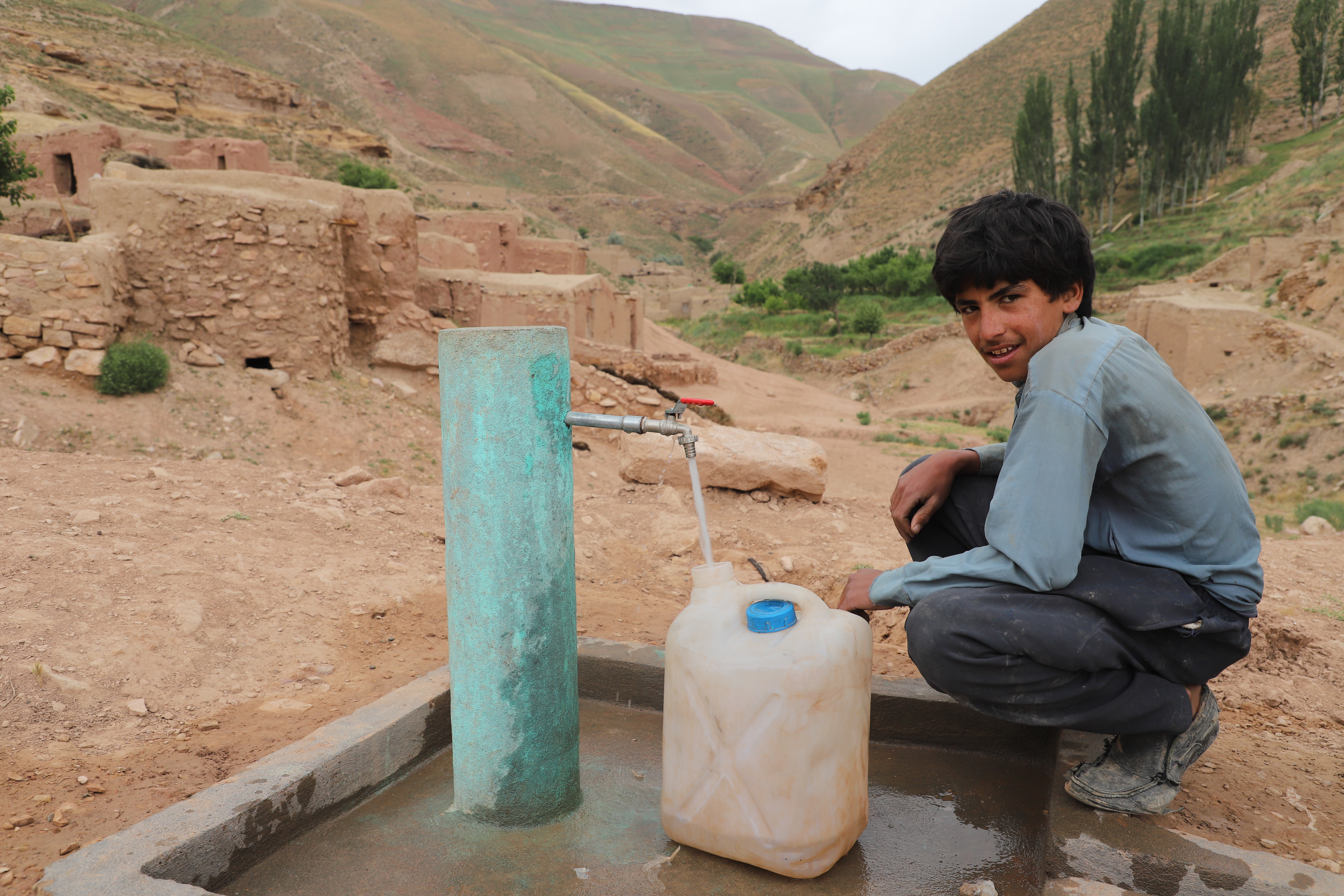 Ahmad is fetching water.