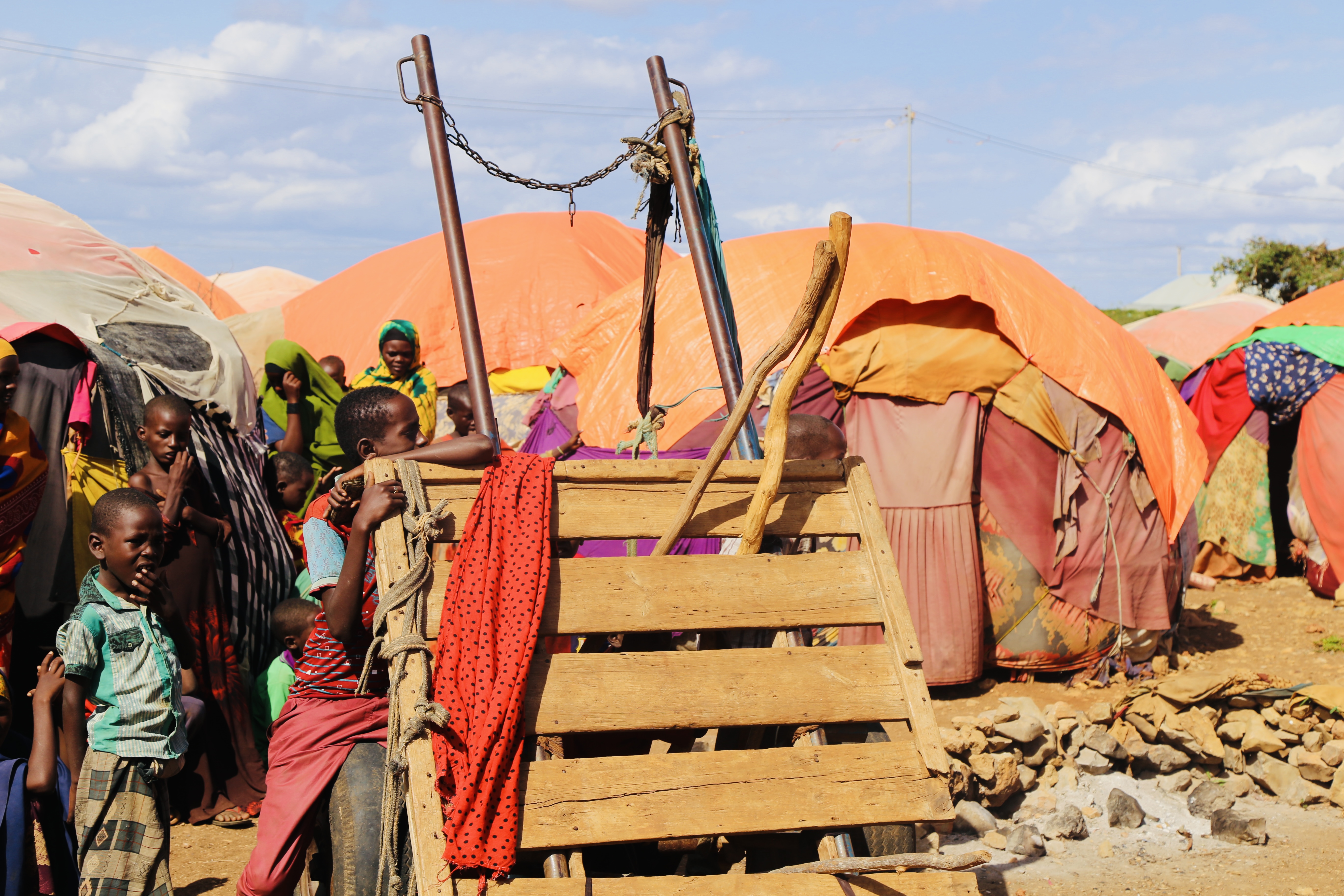 Most children in IDP settlements are not going to school, it’s not a top priority for parents, feeding their children is. But there are no schools around here