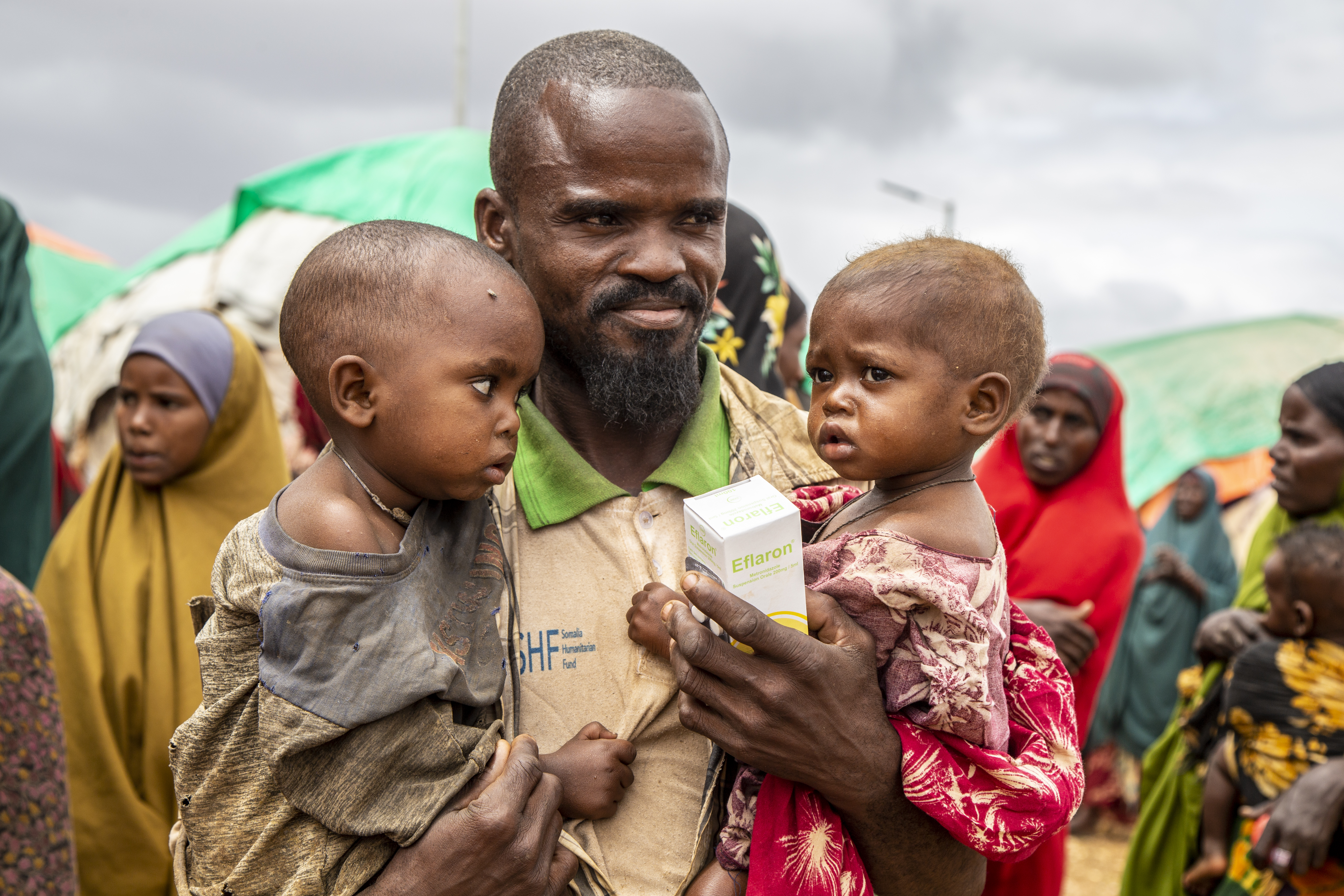 Abdi brought his two-year-old Khadija and three-year-old Hassan both suffering from Acute Watery Diarrhea (AWD). 