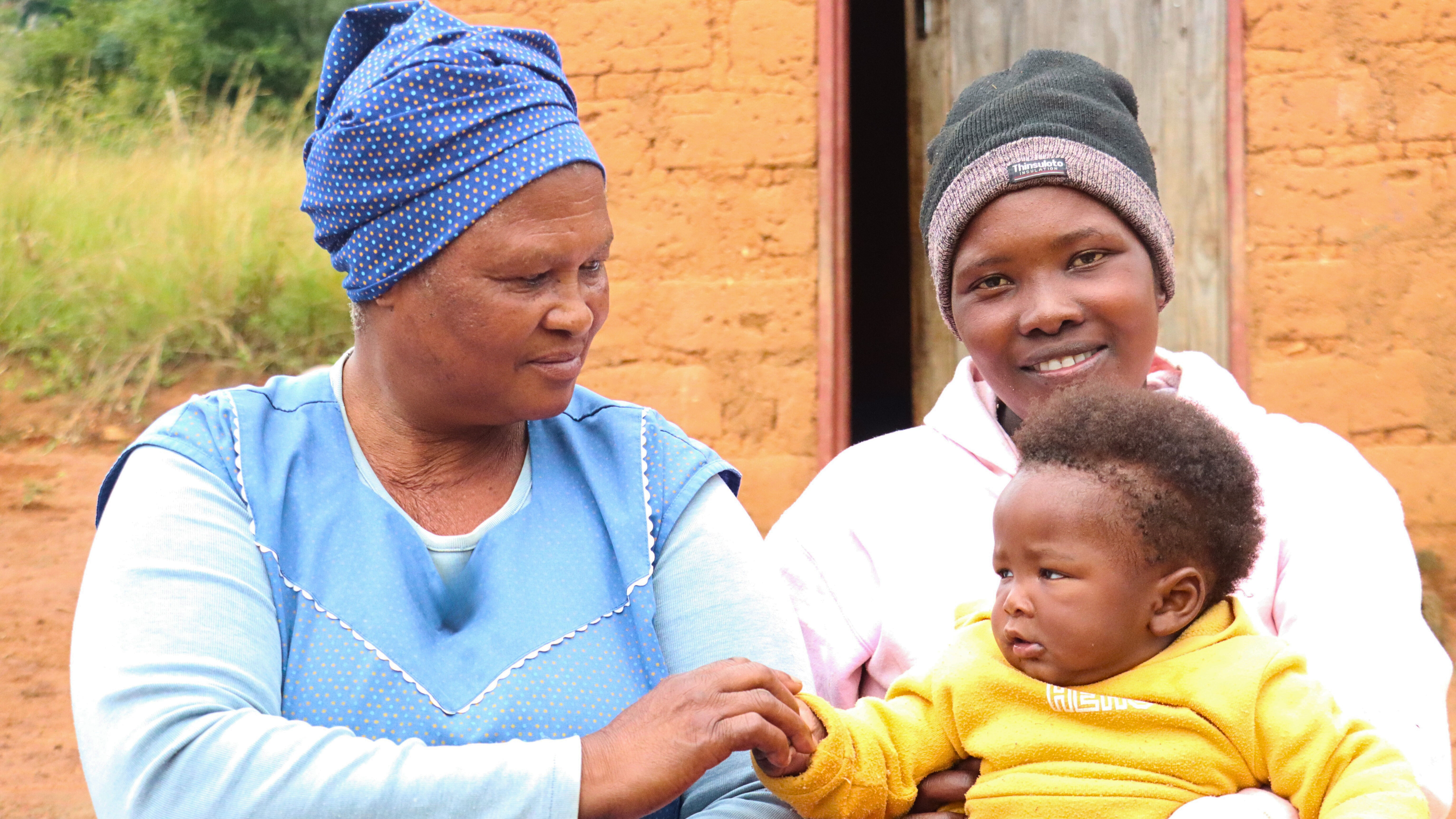 Silungele and Sonto during a routine visit.