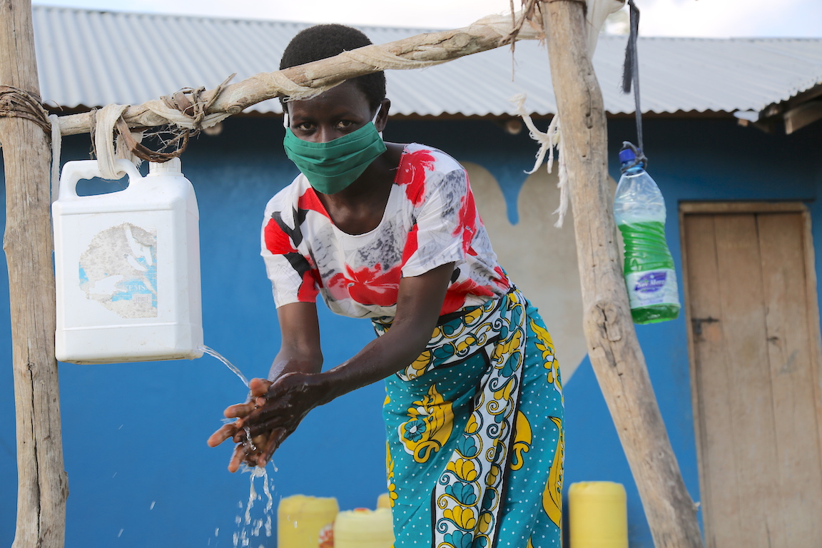 Mary and her family have embraced hand washing with soap to prevent COVID-19 and other diseases that can harm the baby. ©World Vision Photo/Susan Otieno.