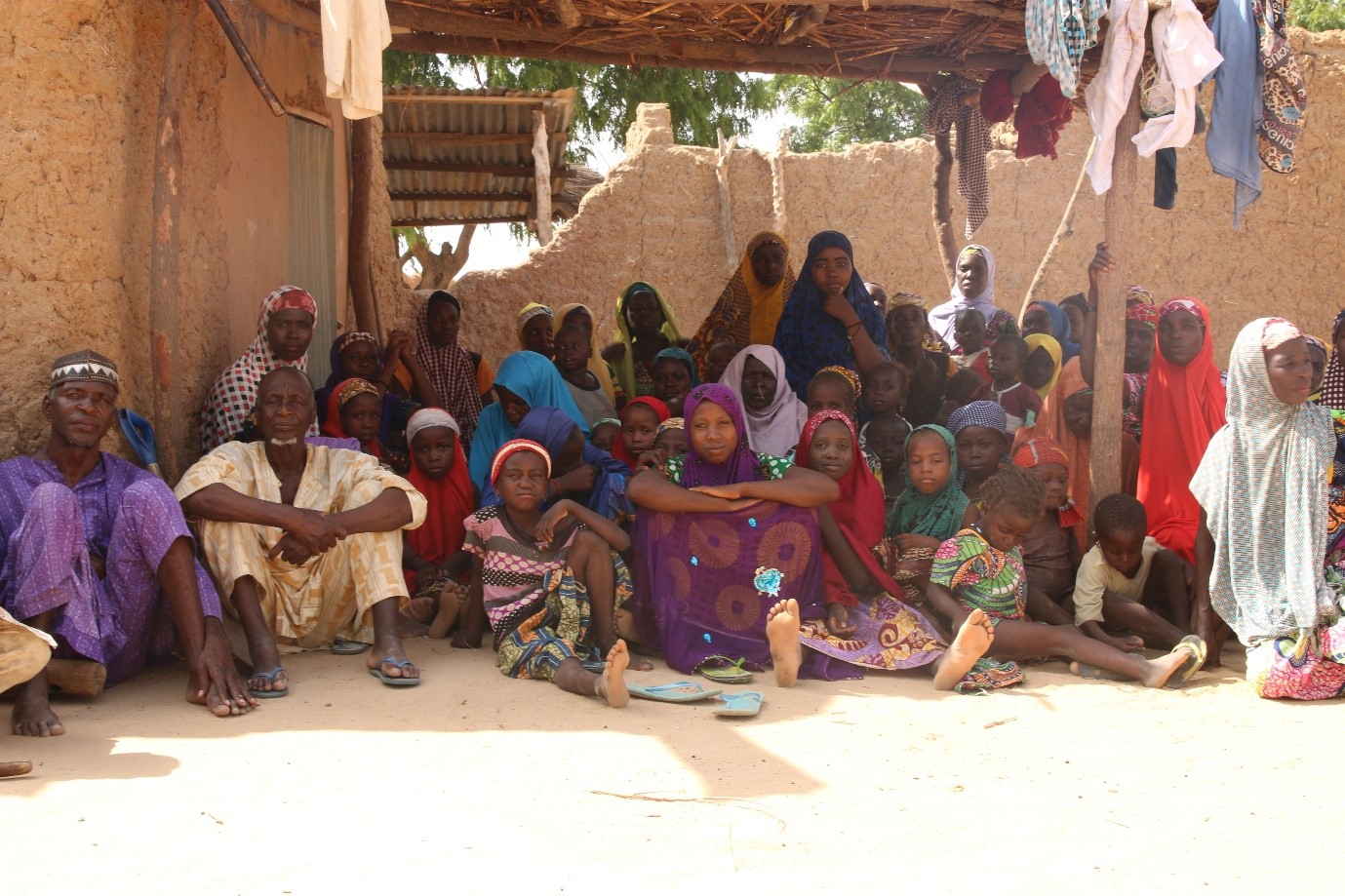 Immigrants from Nigeria hosted by the village chief of Eguidi