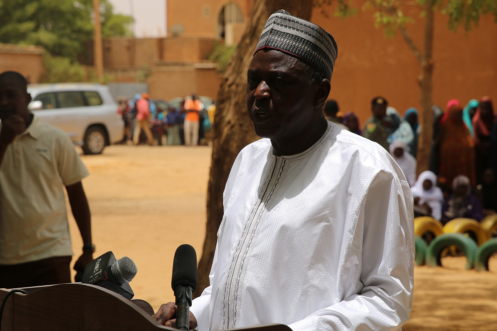 Issoufou Katambé, Minister of Hydraulic, during his speech