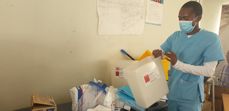 Assistant nurse Kametse explains how each of the GIK items will help the clinic