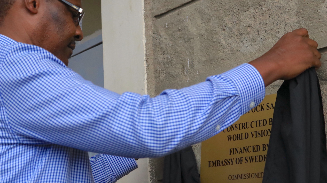 Laikipia County Deputy Governor opening the saleyard