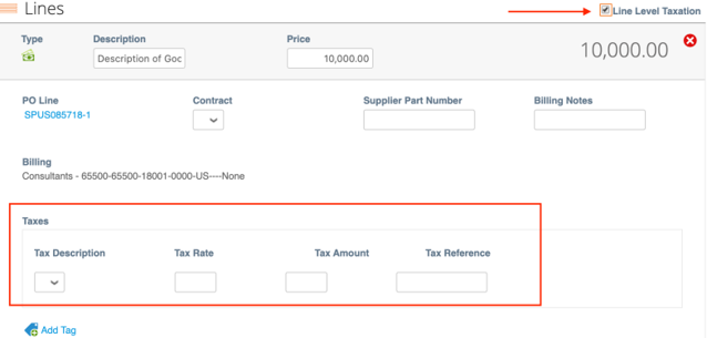 Line Level Taxation