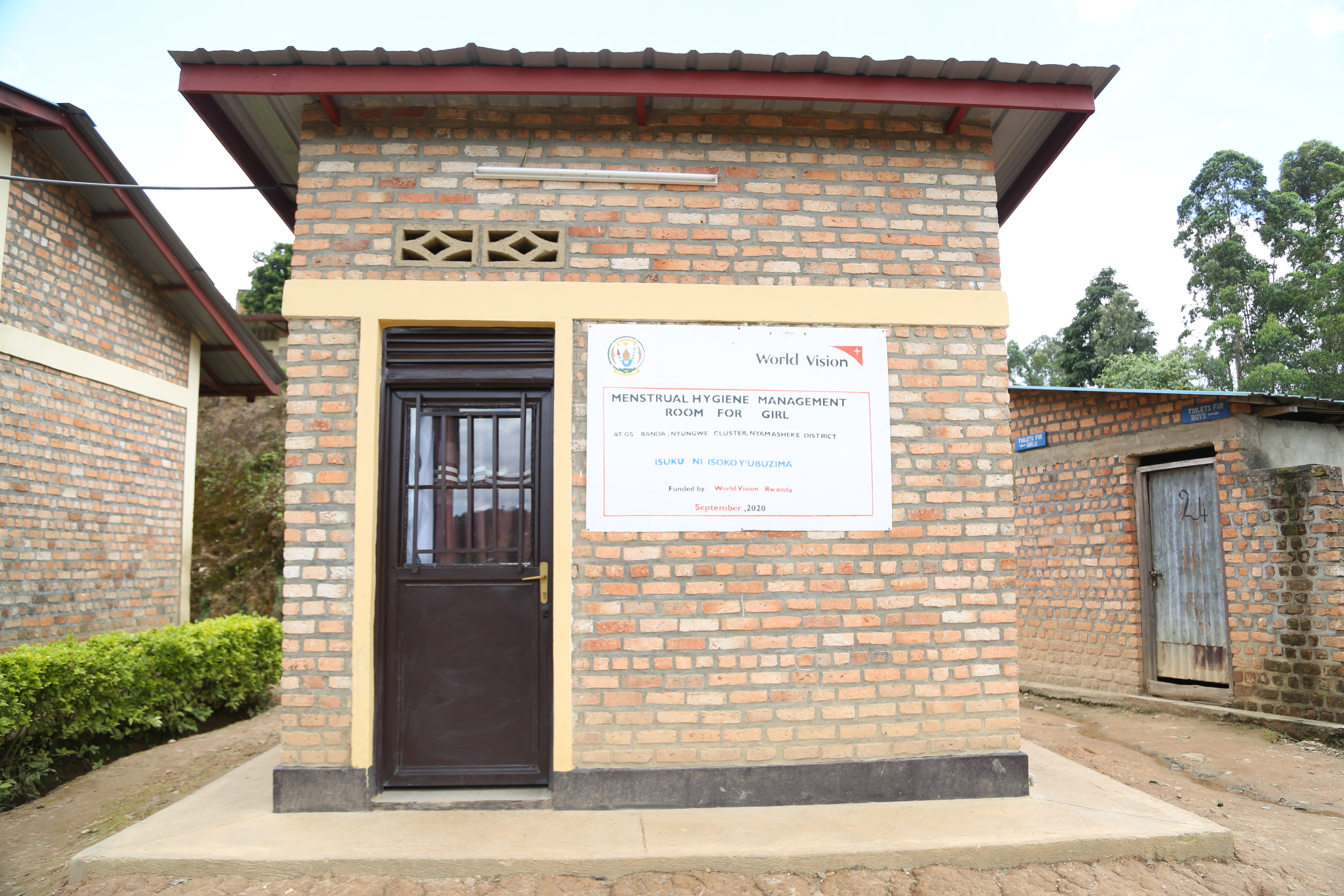 Menstrual Hygiene room at Groupe Scolaire Banda 