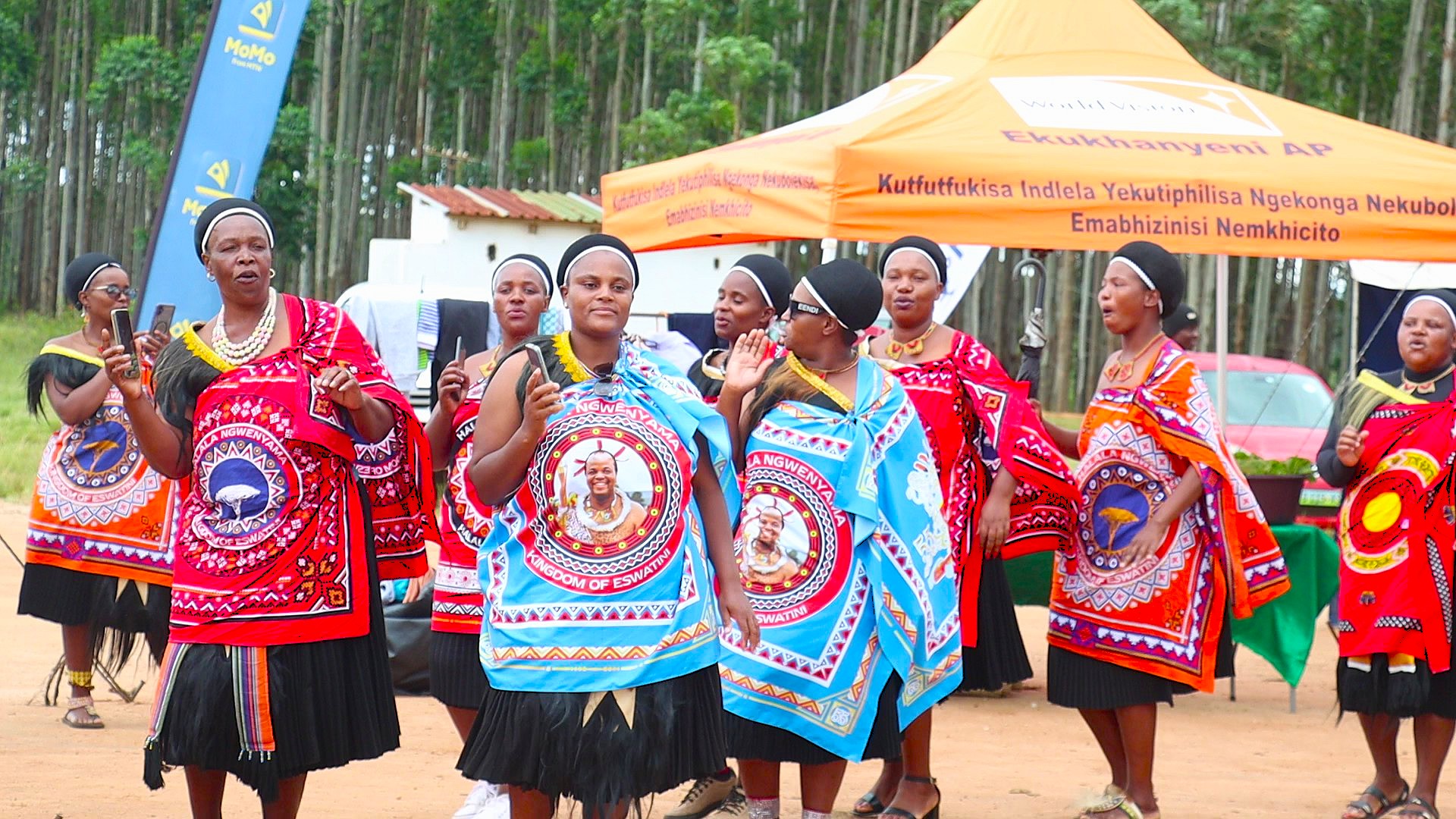 Members of savings groups ceebrating the launch of FAST in Eswatini.