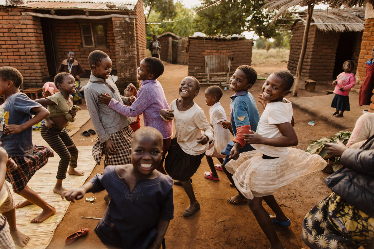 Children dancing and singing