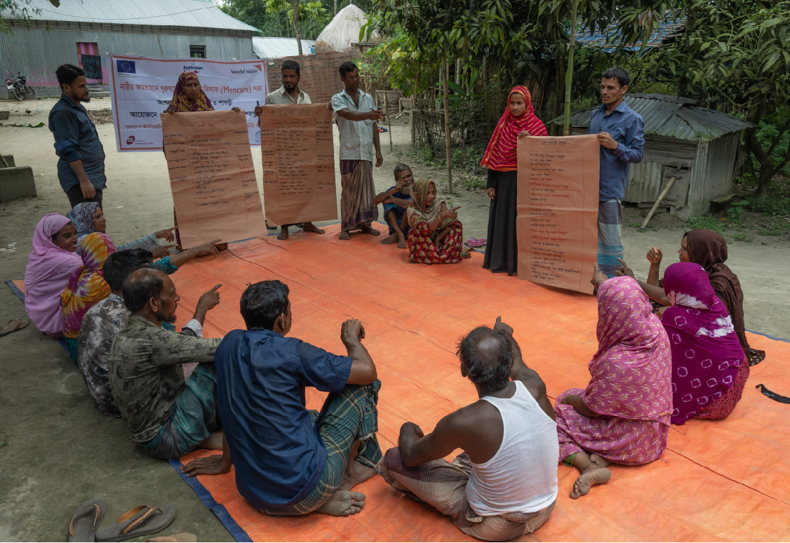 Abu and Muslima are one of the 6,855 couples who participate in the MenCare program of BIENGS project being implemented in the rural sub-districts of Bangladesh.