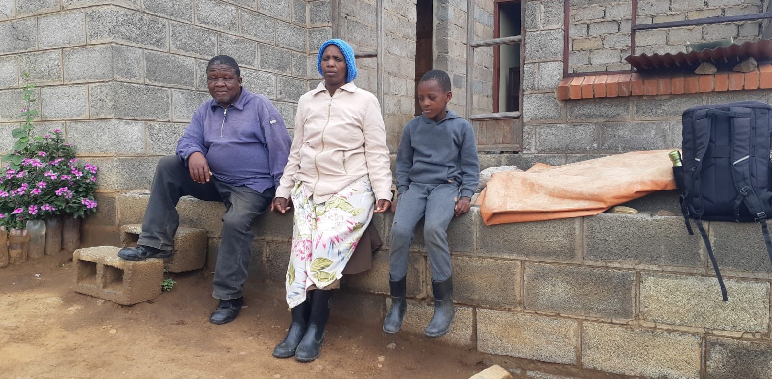 Khauta Mohale with his family