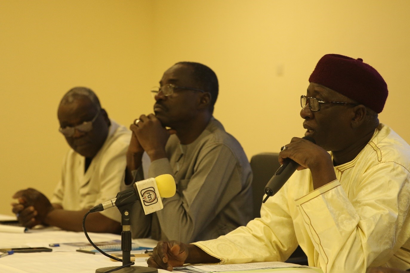 Mr. Moussa Mamane, Deputy Secretary General of the Ministry of Hydraulics, during the opening speech