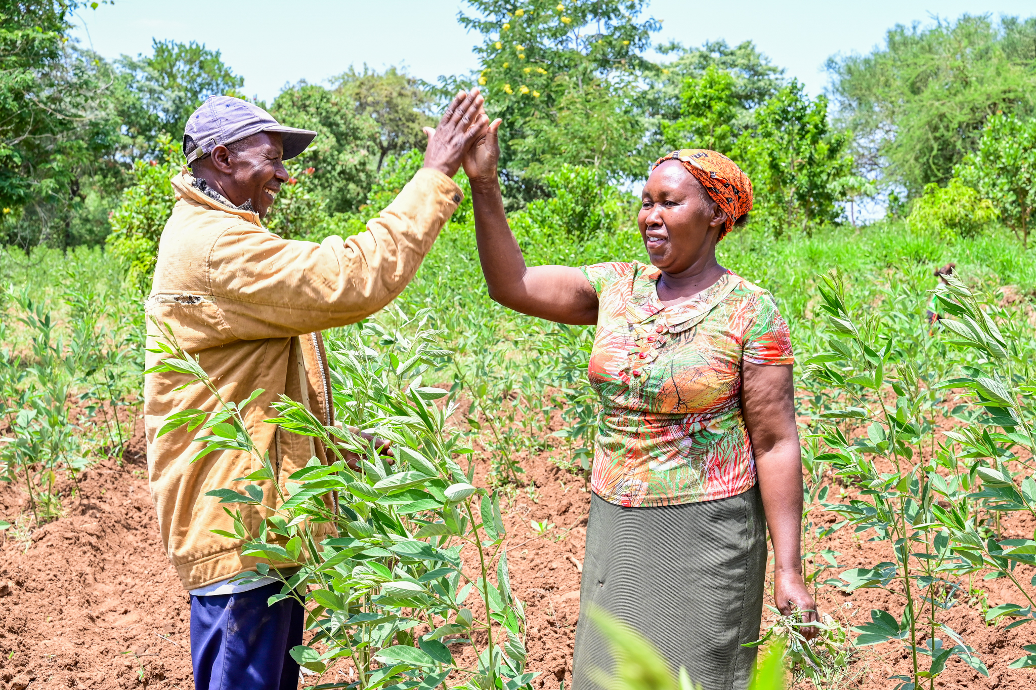Paul and his wife Bibiana enjoy working together on their farm. ©World Vision Photo/ Hellen Owuor