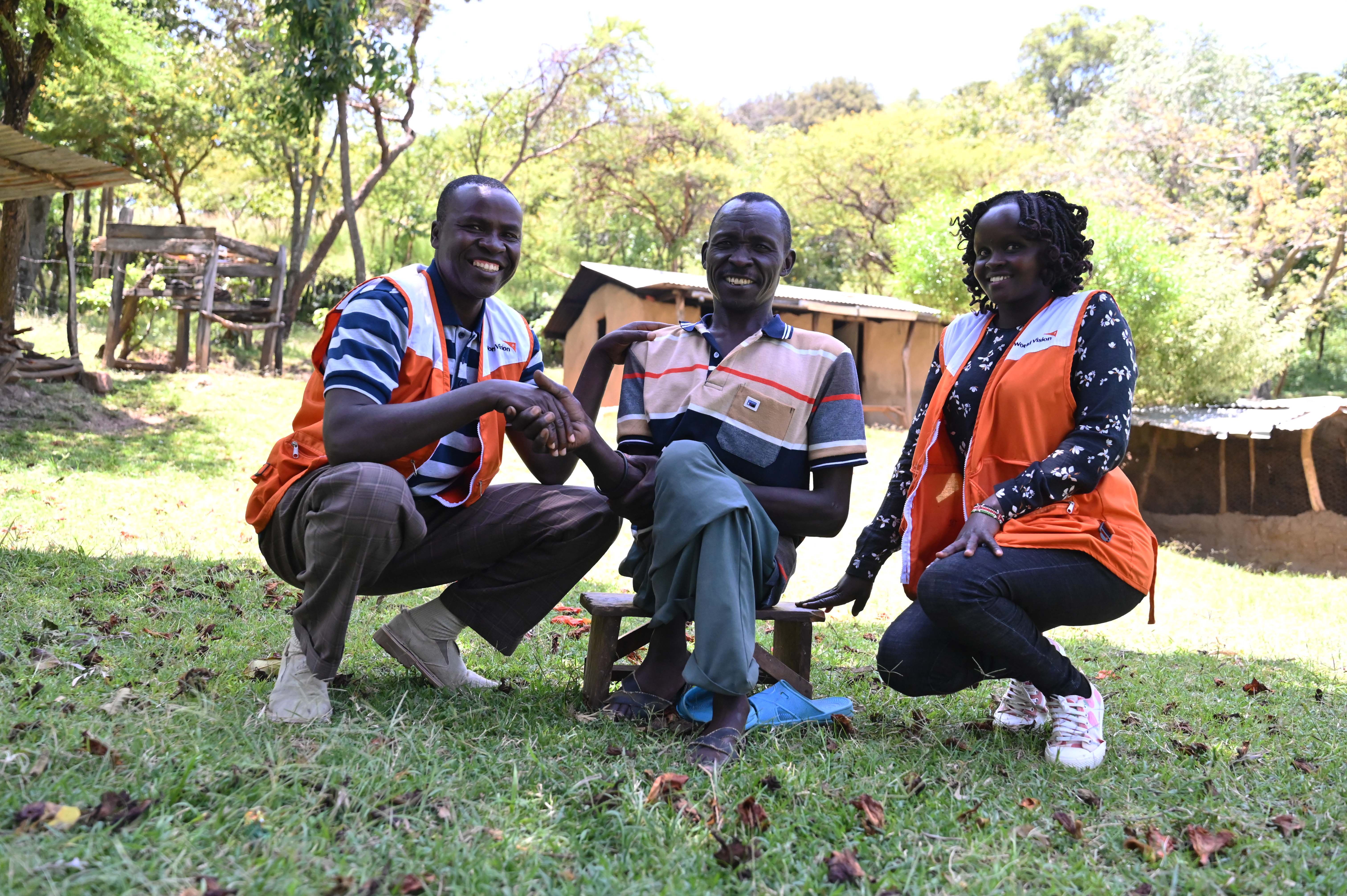 World Vision’s project staff frequently visit and monitor farmers to encourage them and offer guidance on FMNR implementation. 