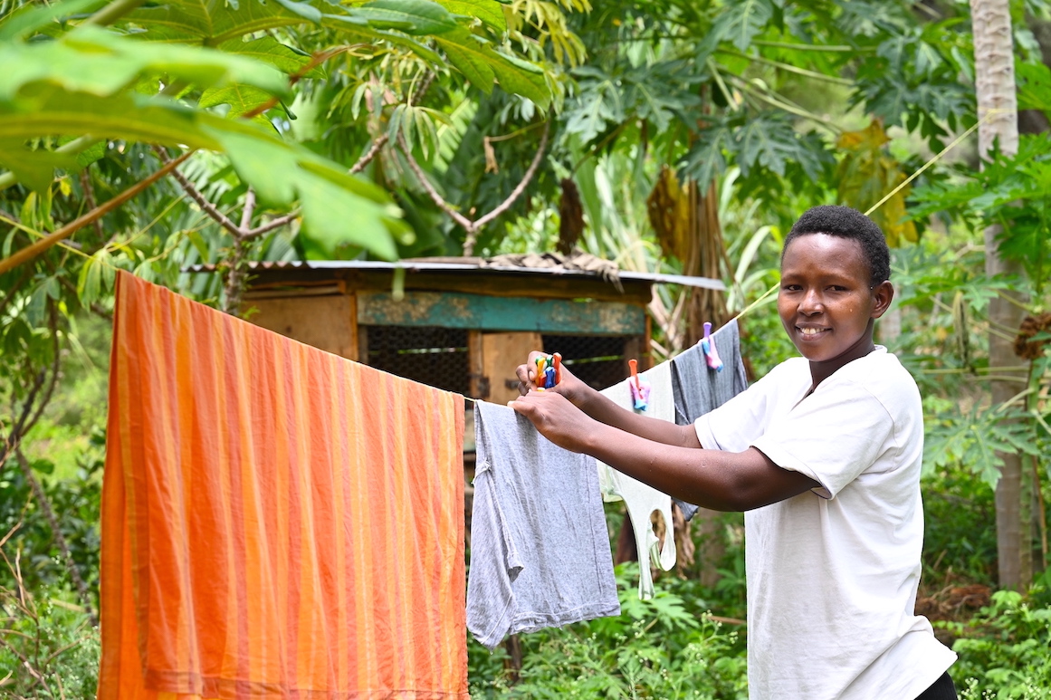 Previously, Anita used to walk for about three hours in search of firewood. Now she has spare time to care for her family and perform other household tasks. ©World Vision Photo/Hellen Owuor.