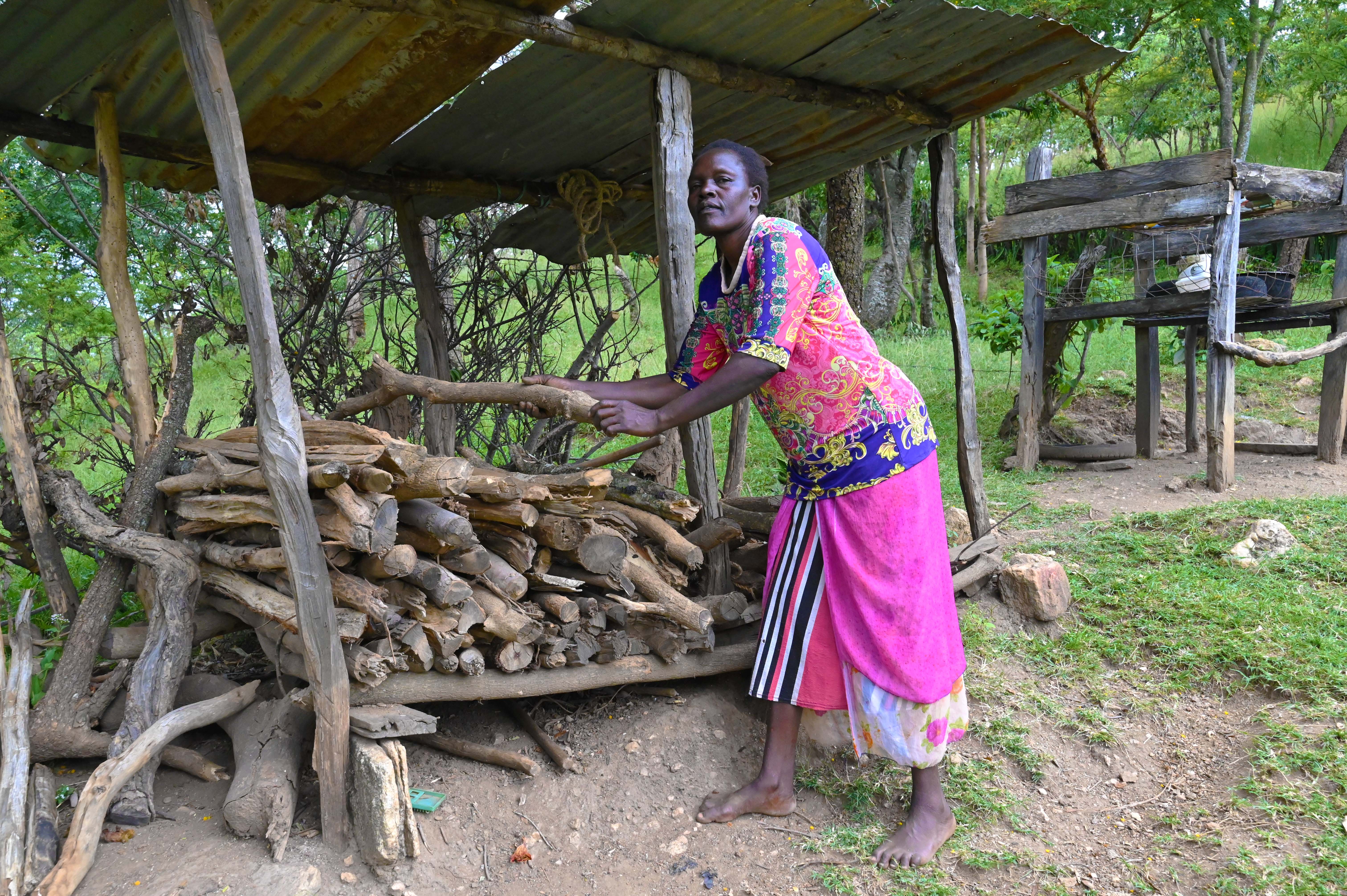 Fetching firewood was time consuming for Pauline and the children, where they could spend at least 5 hours. However, they can now sustainably access firewood from their farmland.