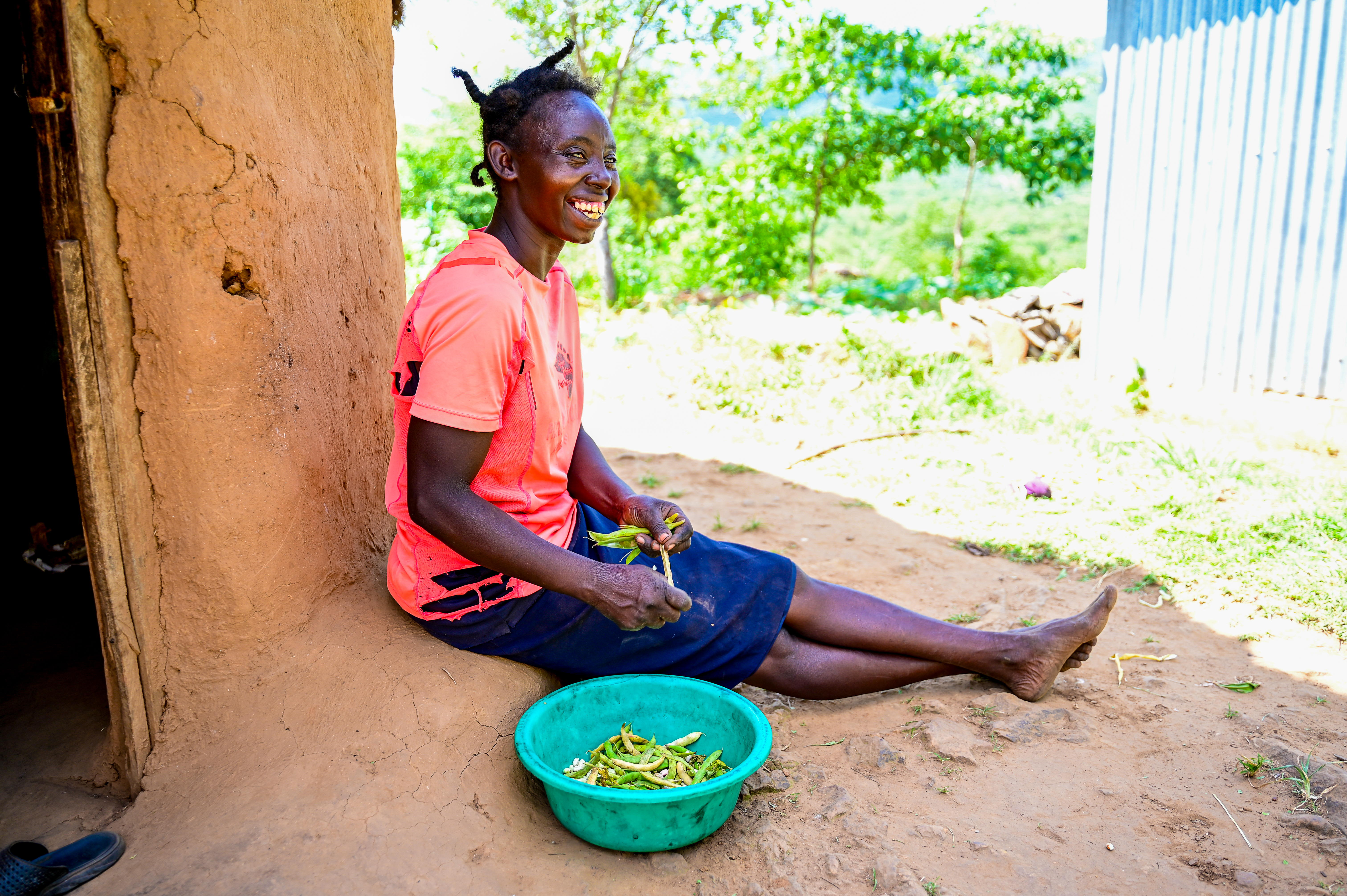 Nelly, Ezekiel’s wife is overjoyed whenever she talks about her husband’s transformation since attending World Vision trainings.