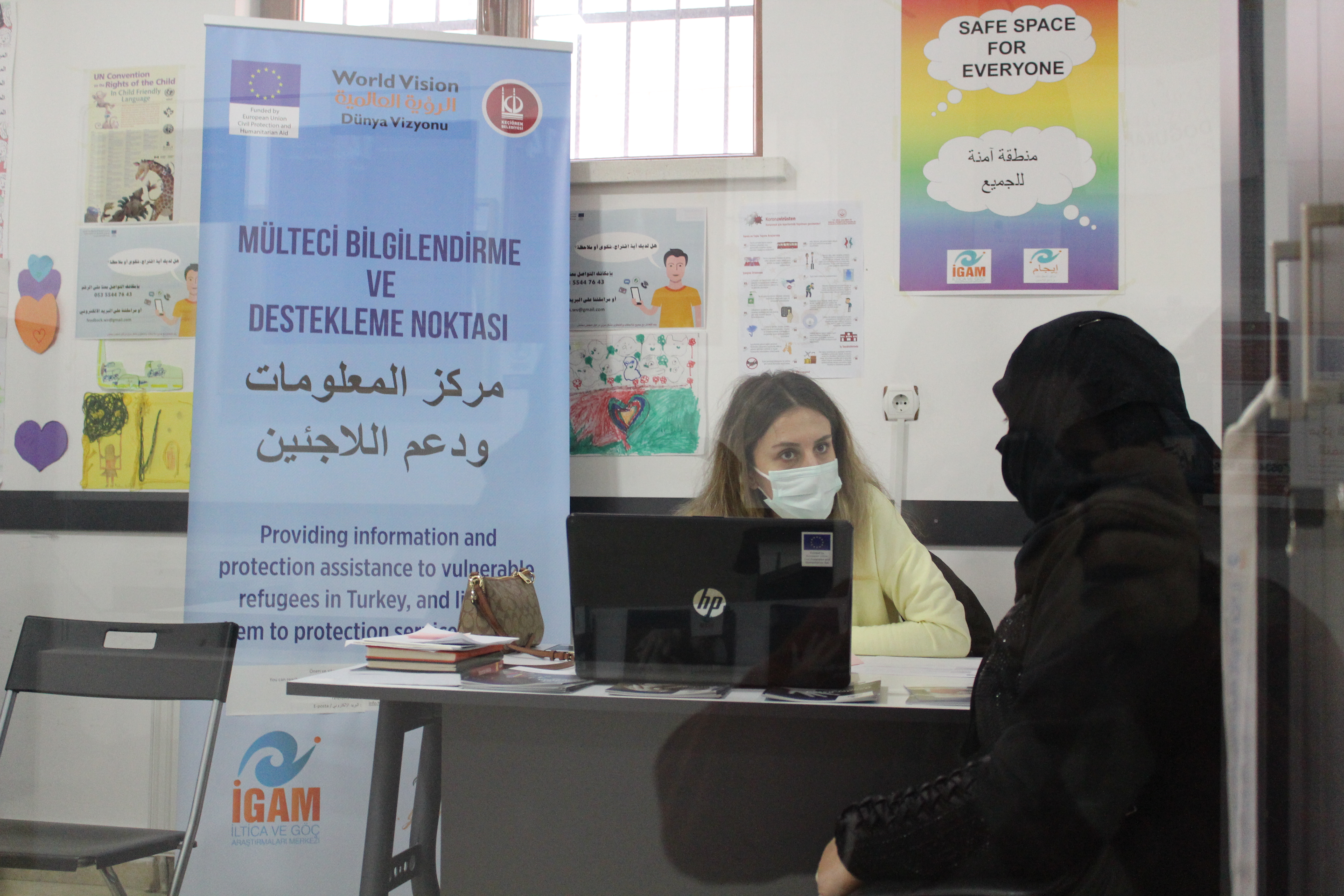 IGAM staff providing services to Syrian refugees