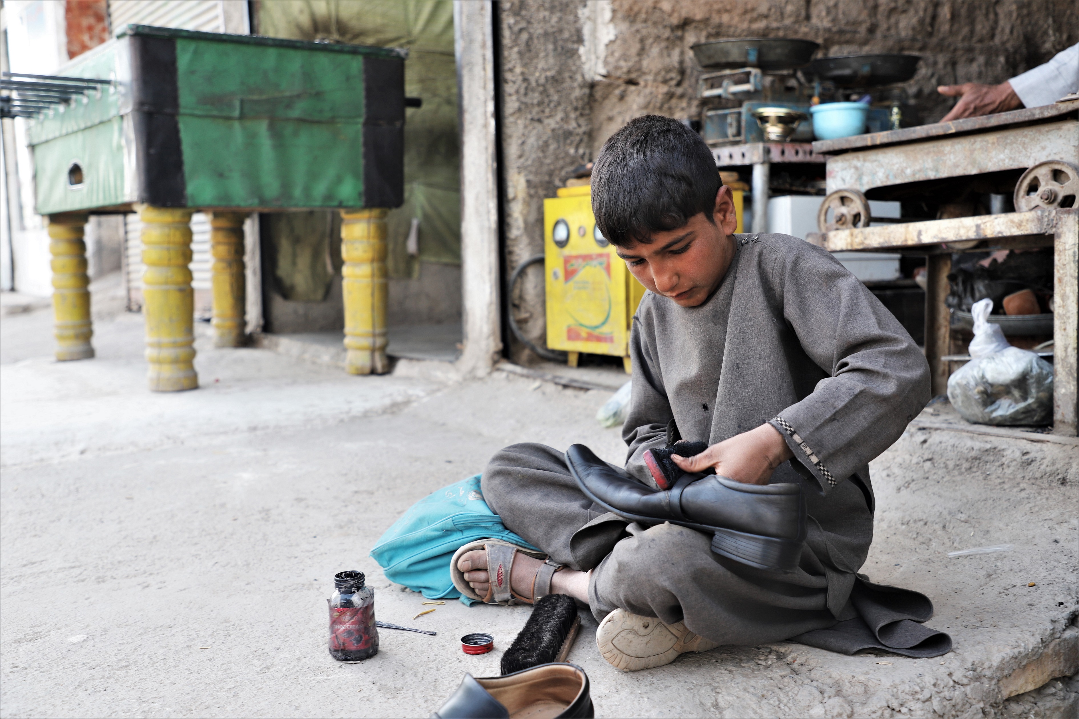 One shoeshine boy’s hope for education