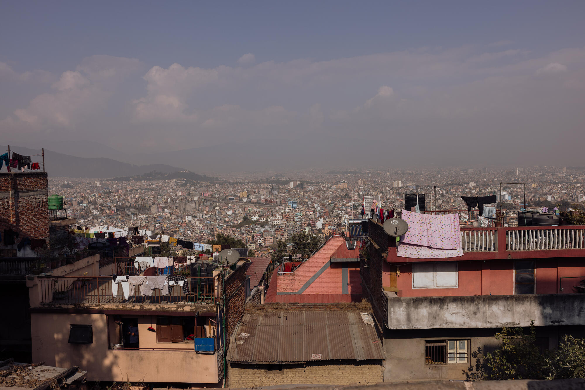 Landscape of an urban city in Nepal